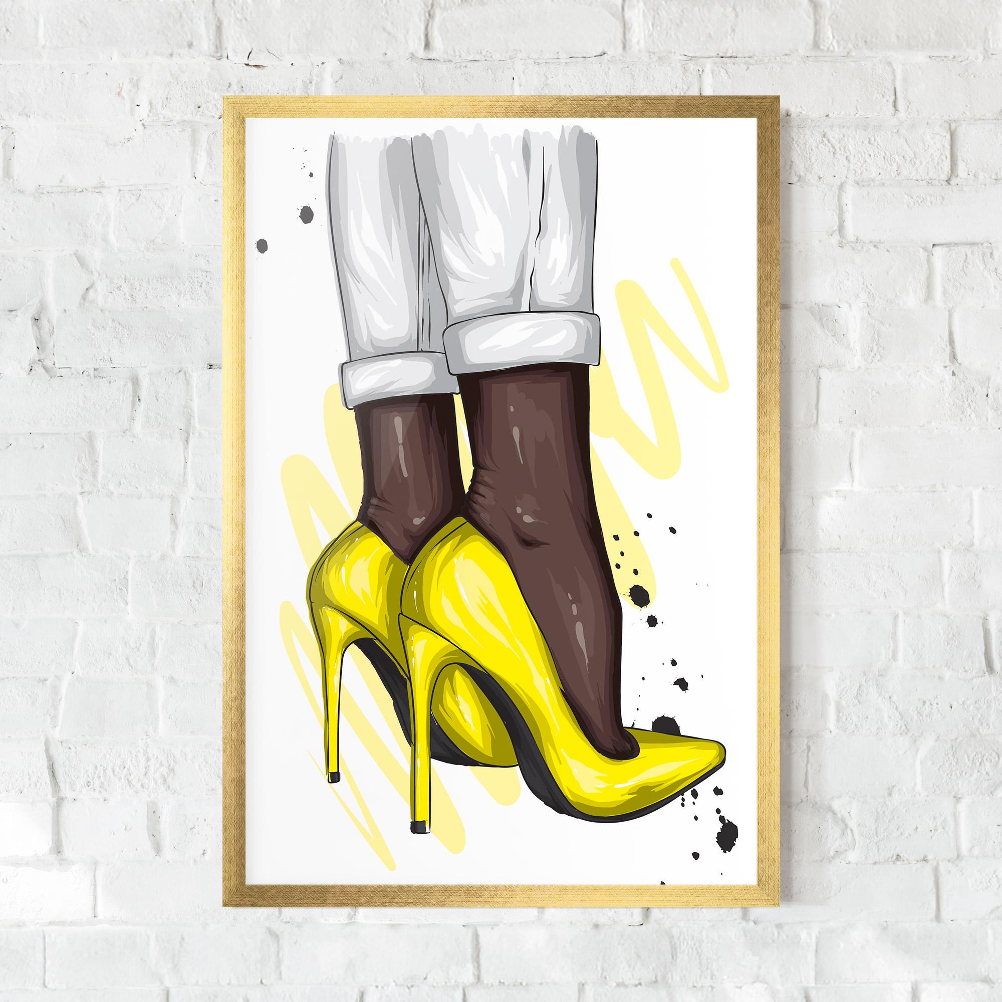 Gerahmte Poster Yellow Shoes mockup 0
