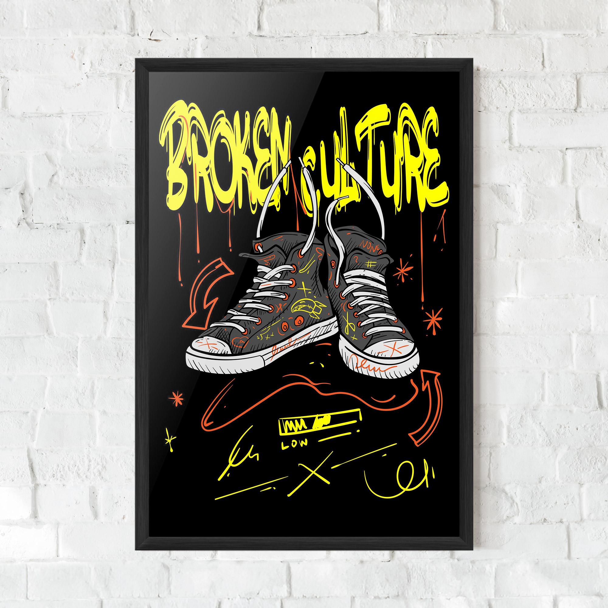 Gerahmte Poster Broken Culture mockup 0