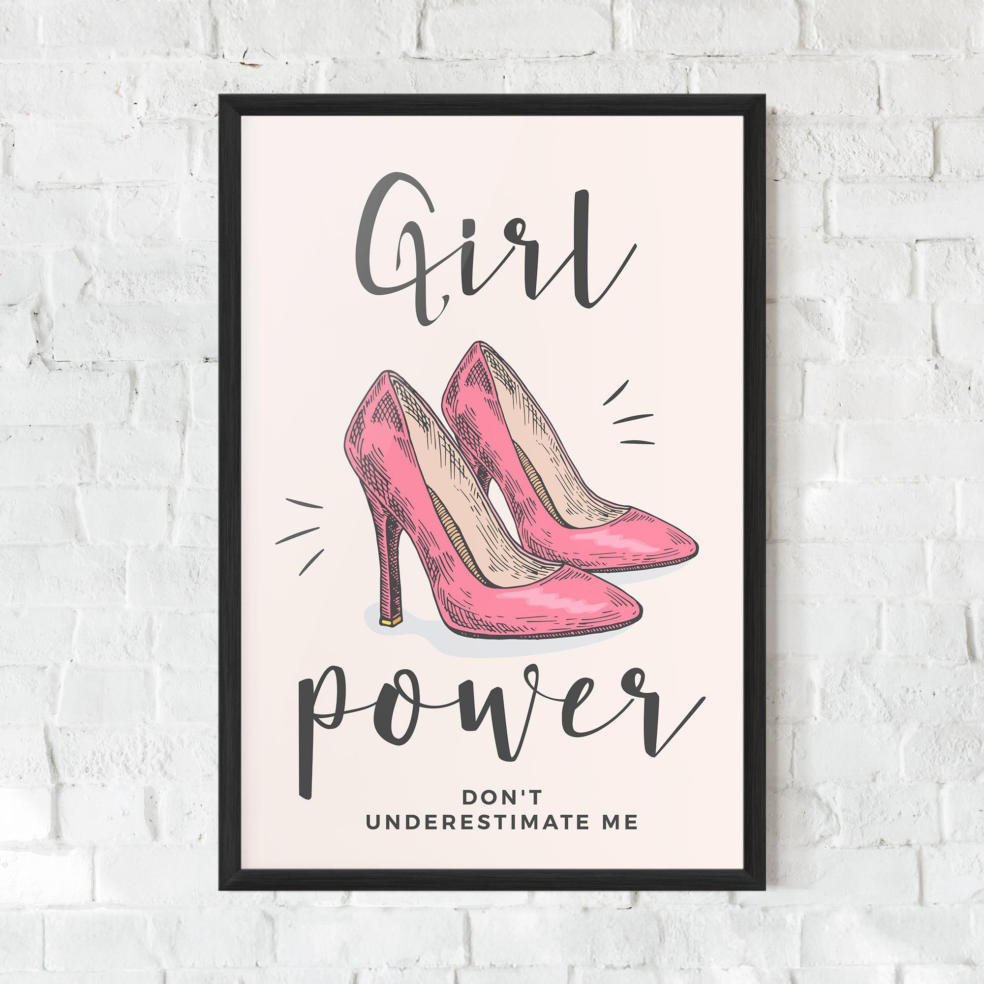Gerahmte Poster Girl Power mockup 0