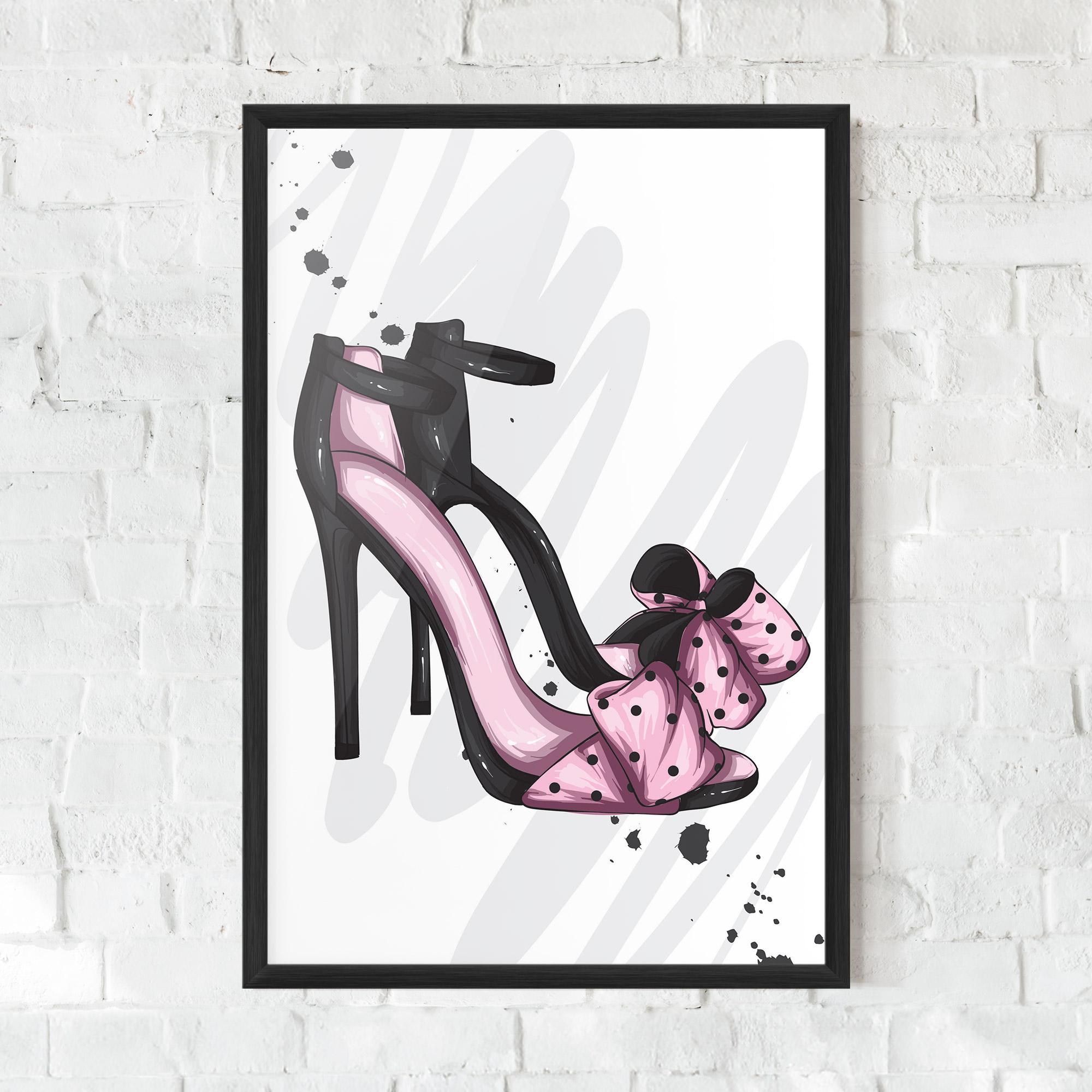 Gerahmte Poster Pink Black Heels mockup 0