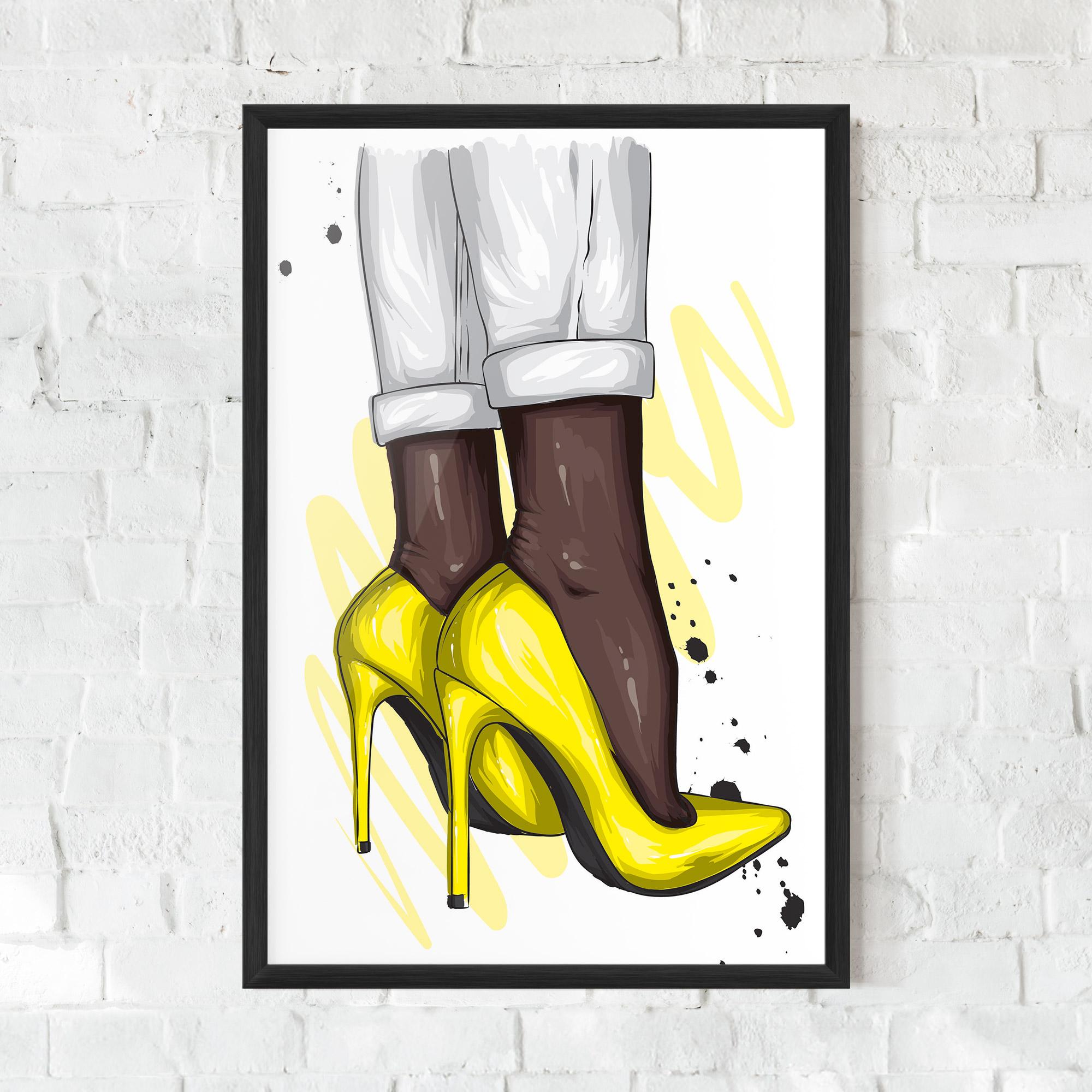 Gerahmte Poster Yellow Shoes mockup 0