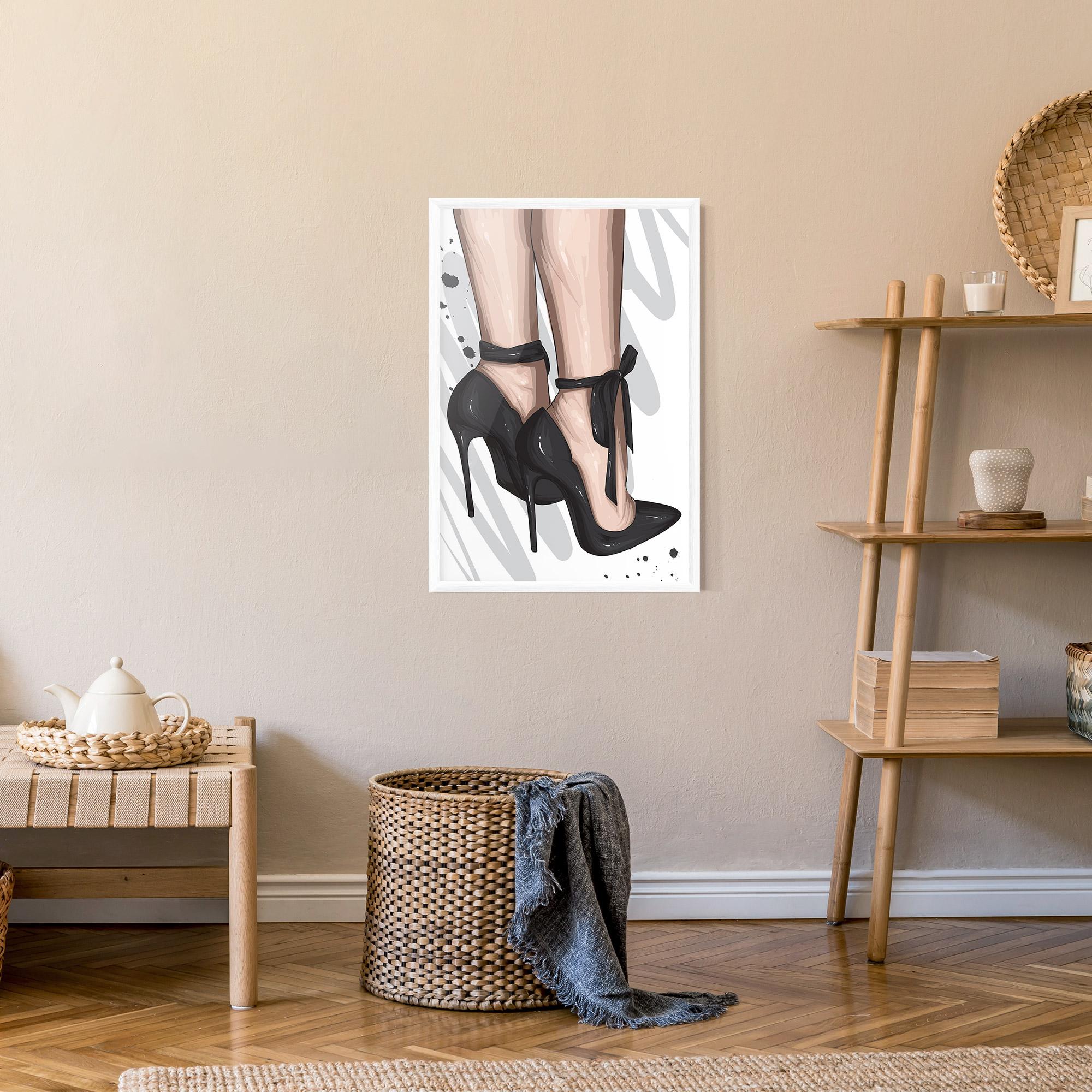 Gerahmte Poster Black Woman Shoes mockup 9