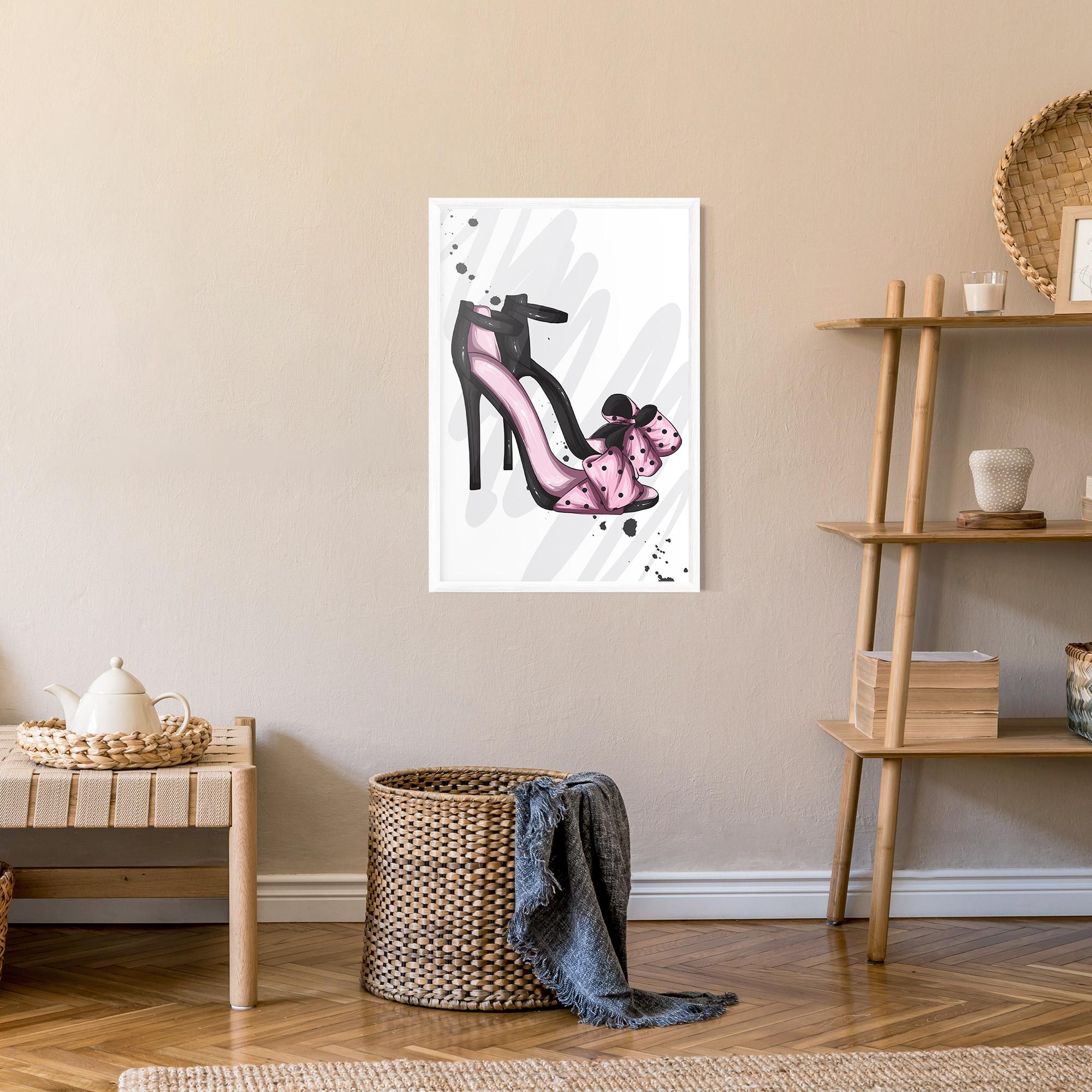 Gerahmte Poster Pink Black Heels mockup 9