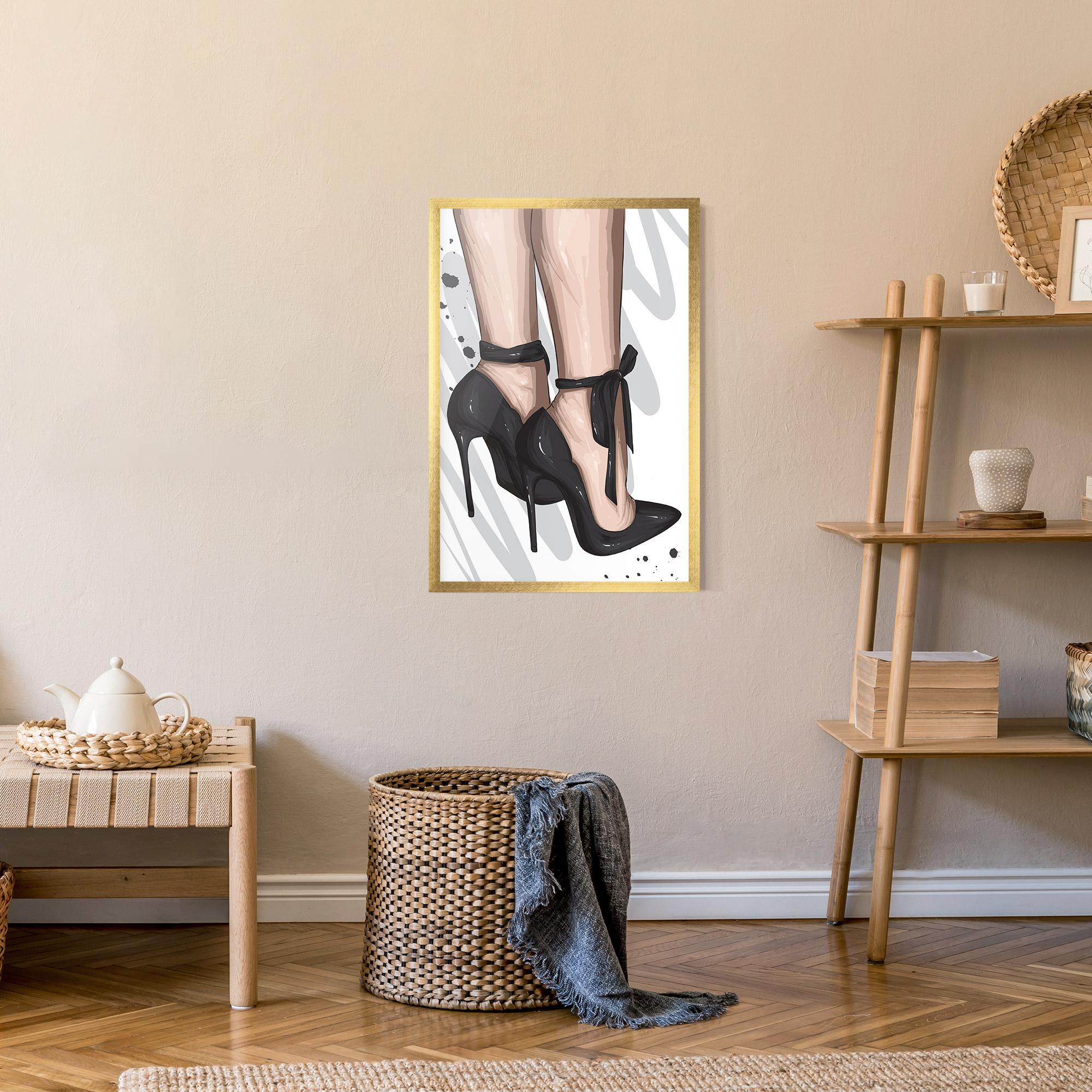Gerahmte Poster Black Woman Shoes mockup 9