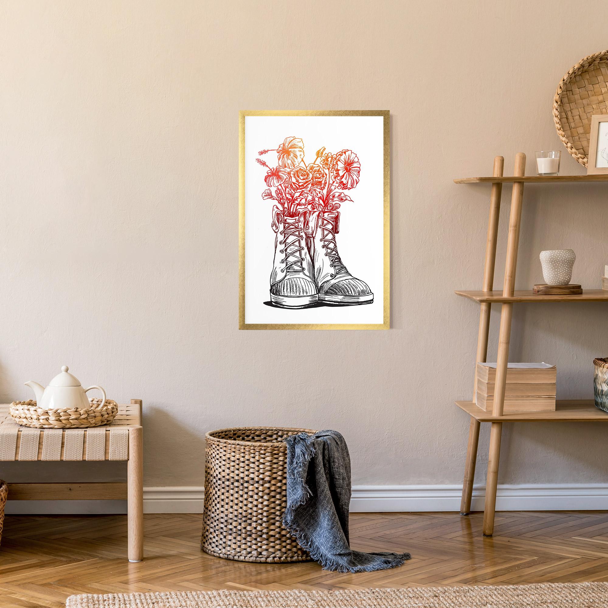 Gerahmte Poster Flower In Shoes mockup 9