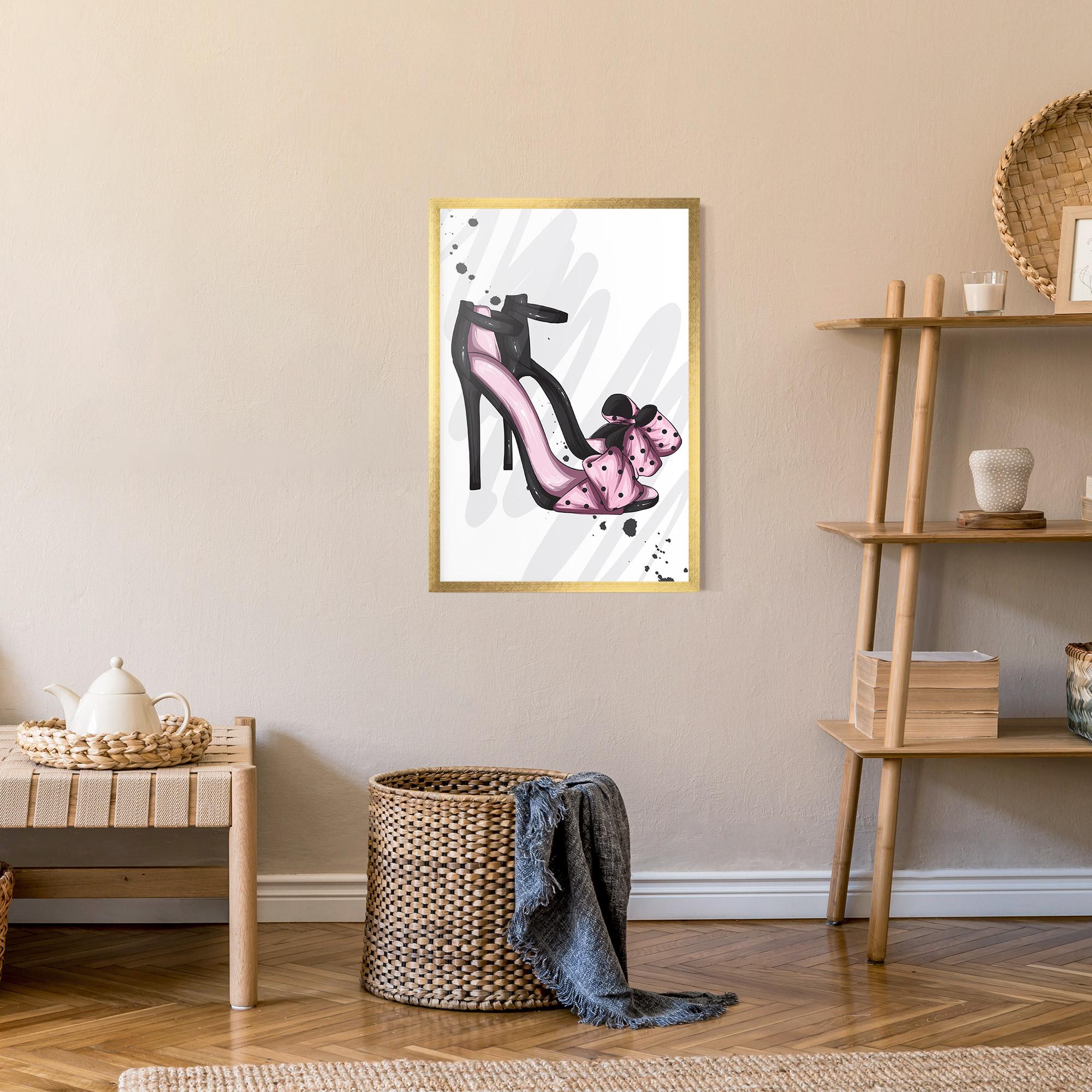 Gerahmte Poster Pink Black Heels mockup 9