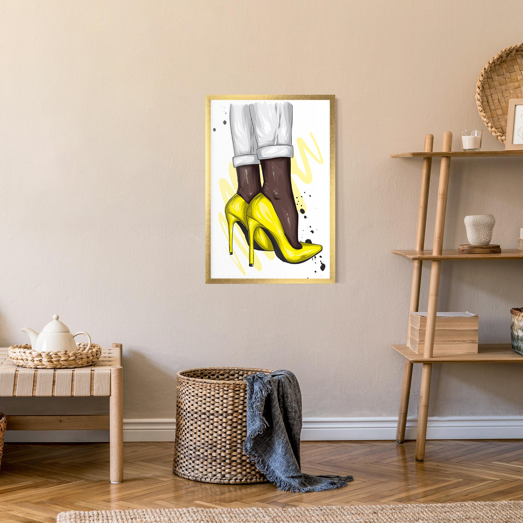 Gerahmte Poster Yellow Shoes mockup 9