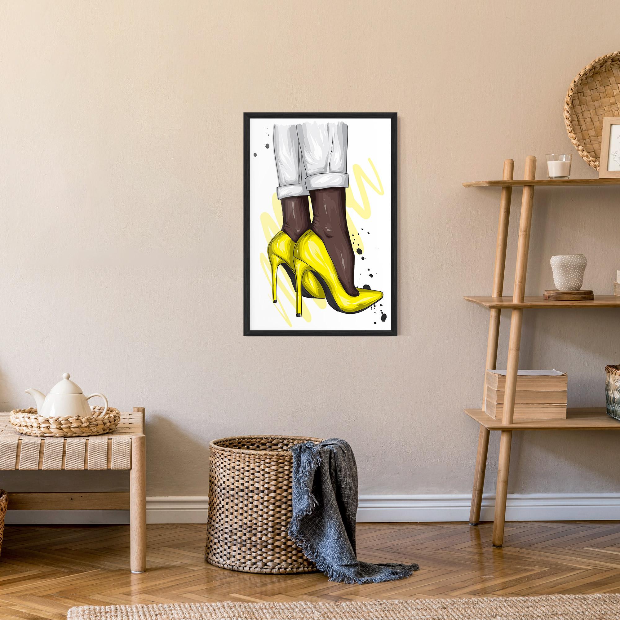 Gerahmte Poster Yellow Shoes mockup 9