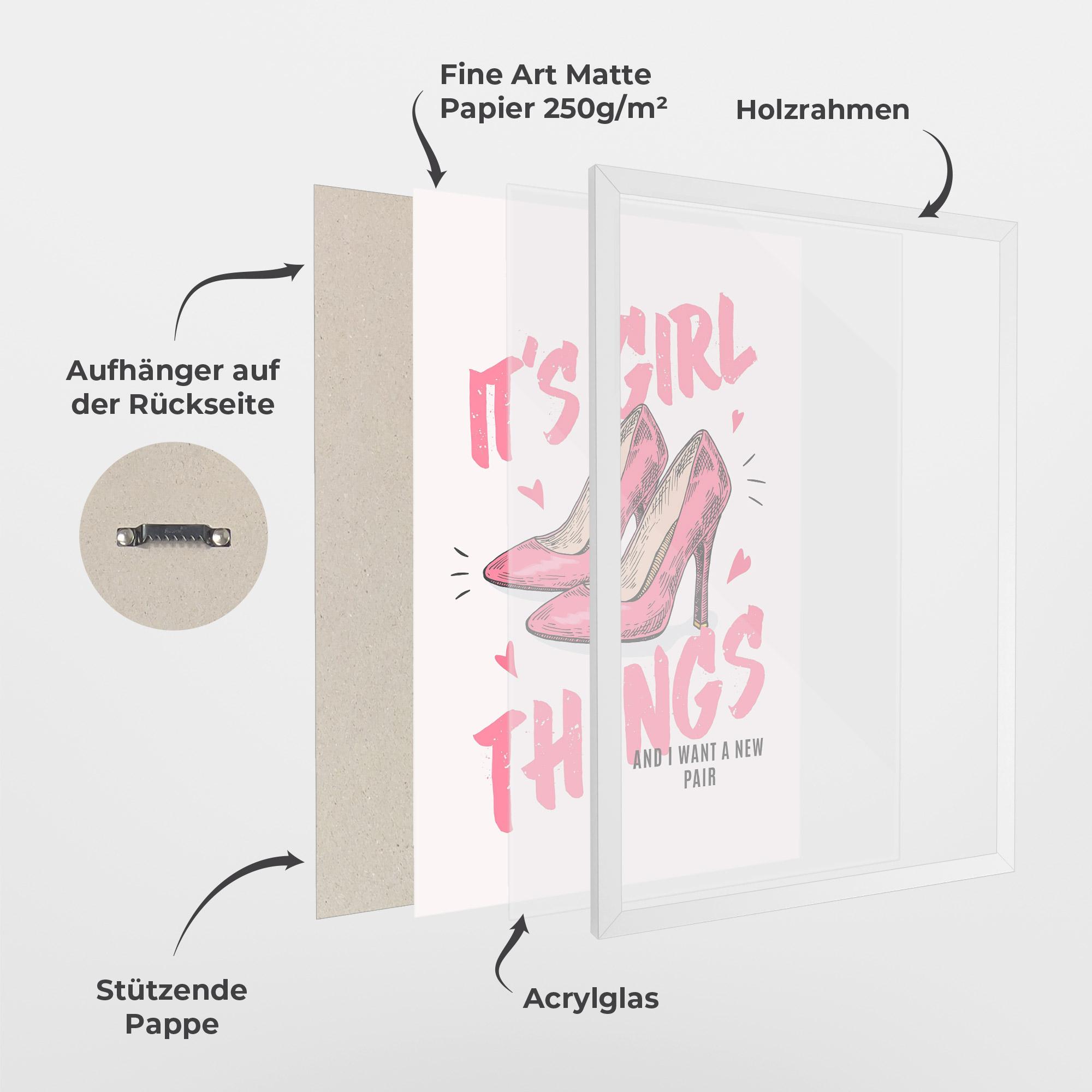 Gerahmte Poster Girl Things mockup 1