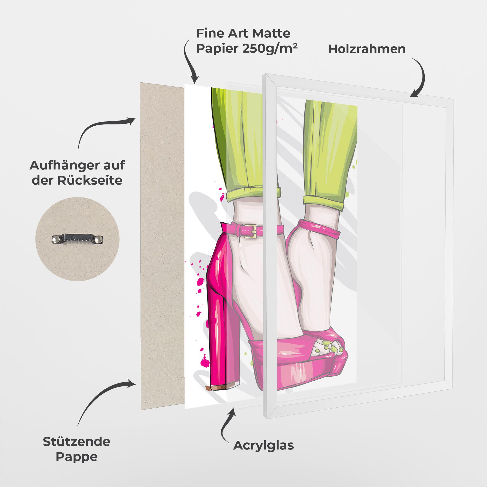 Gerahmte Poster Green Nails mockup 1