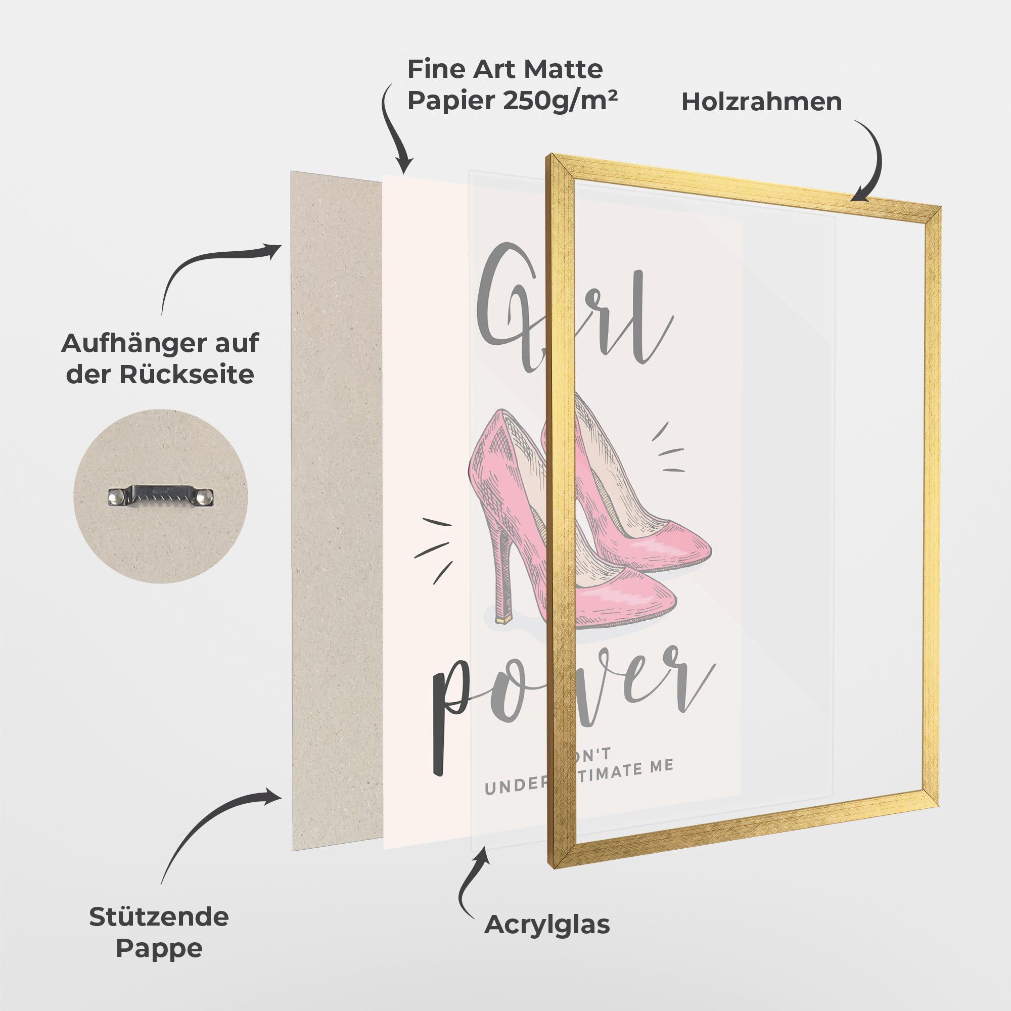 Gerahmte Poster Girl Power mockup 1