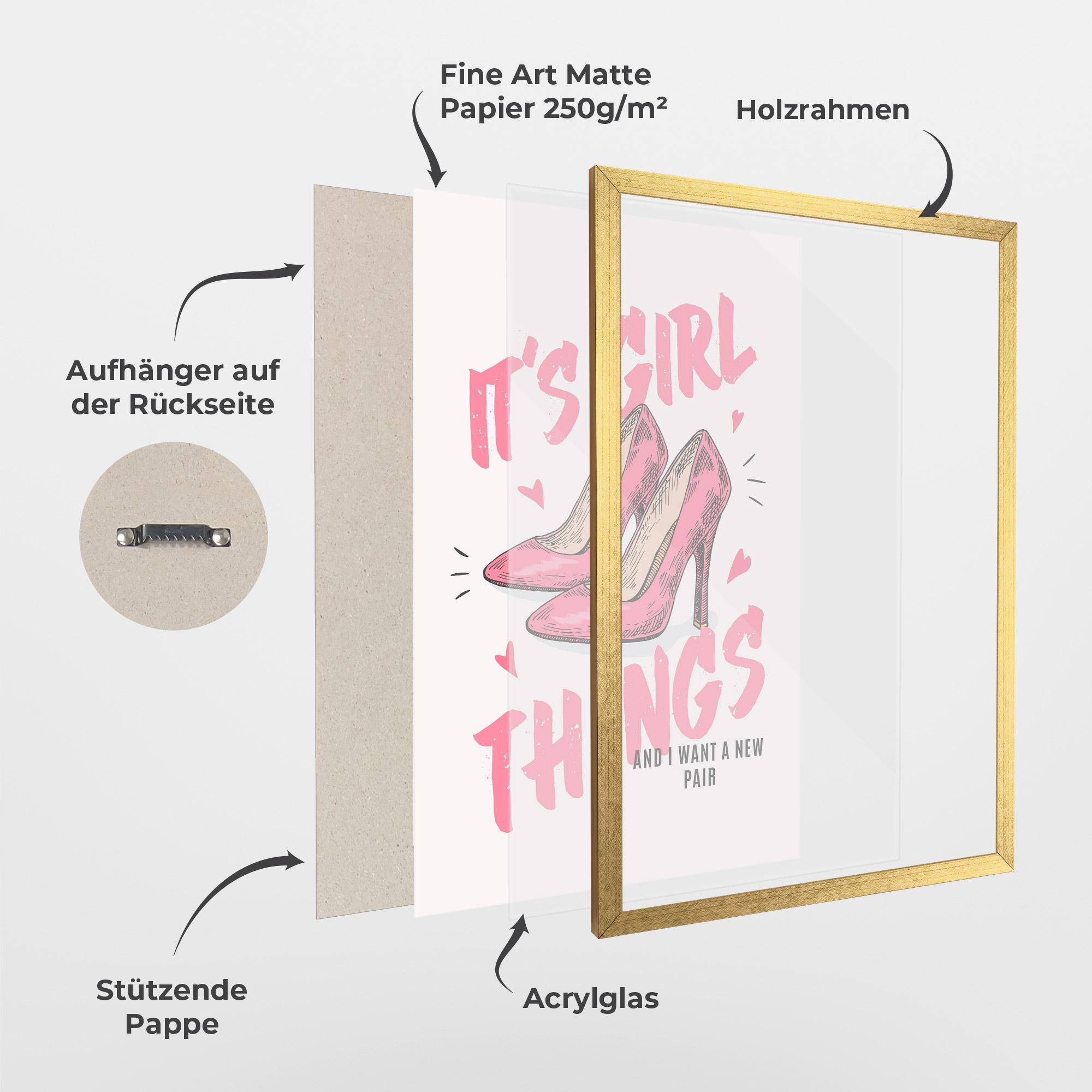 Gerahmte Poster Girl Things mockup 1