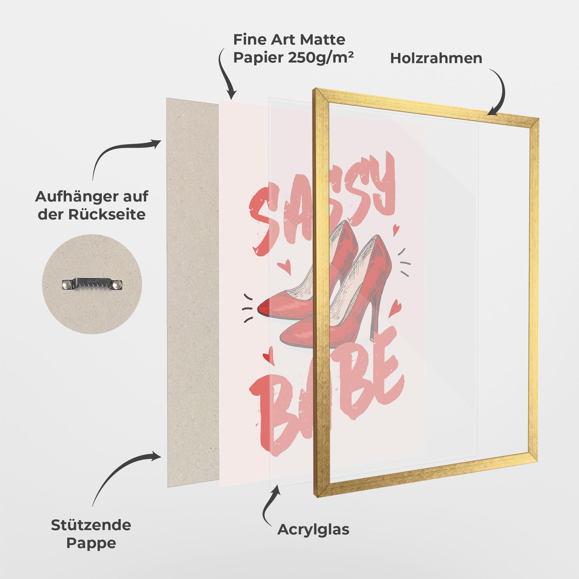 Gerahmte Poster Sassy Babe mockup 1