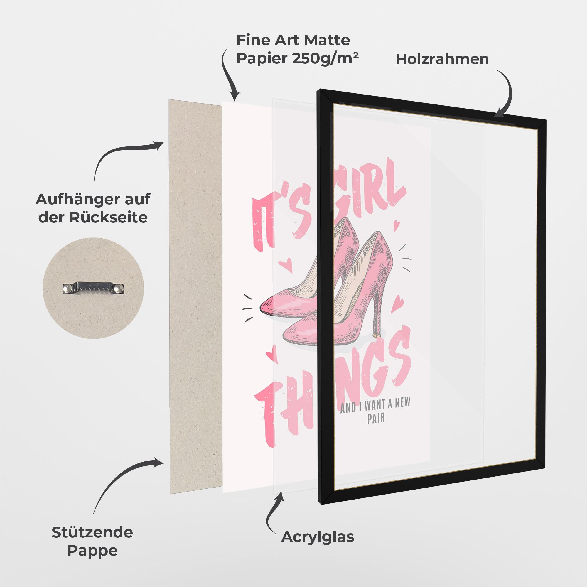 Gerahmte Poster Girl Things mockup 1