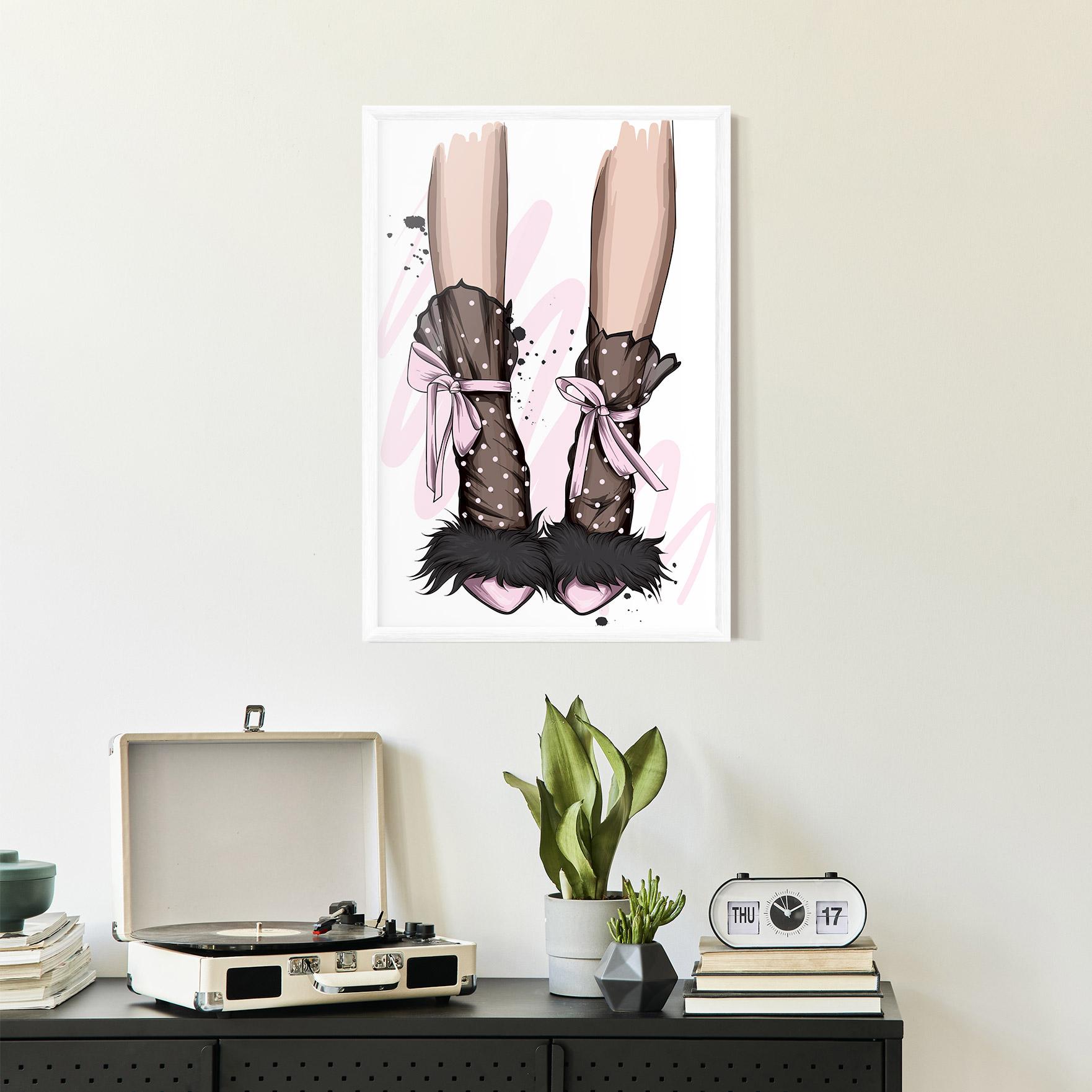 Gerahmte Poster Black Cute Heels mockup 2