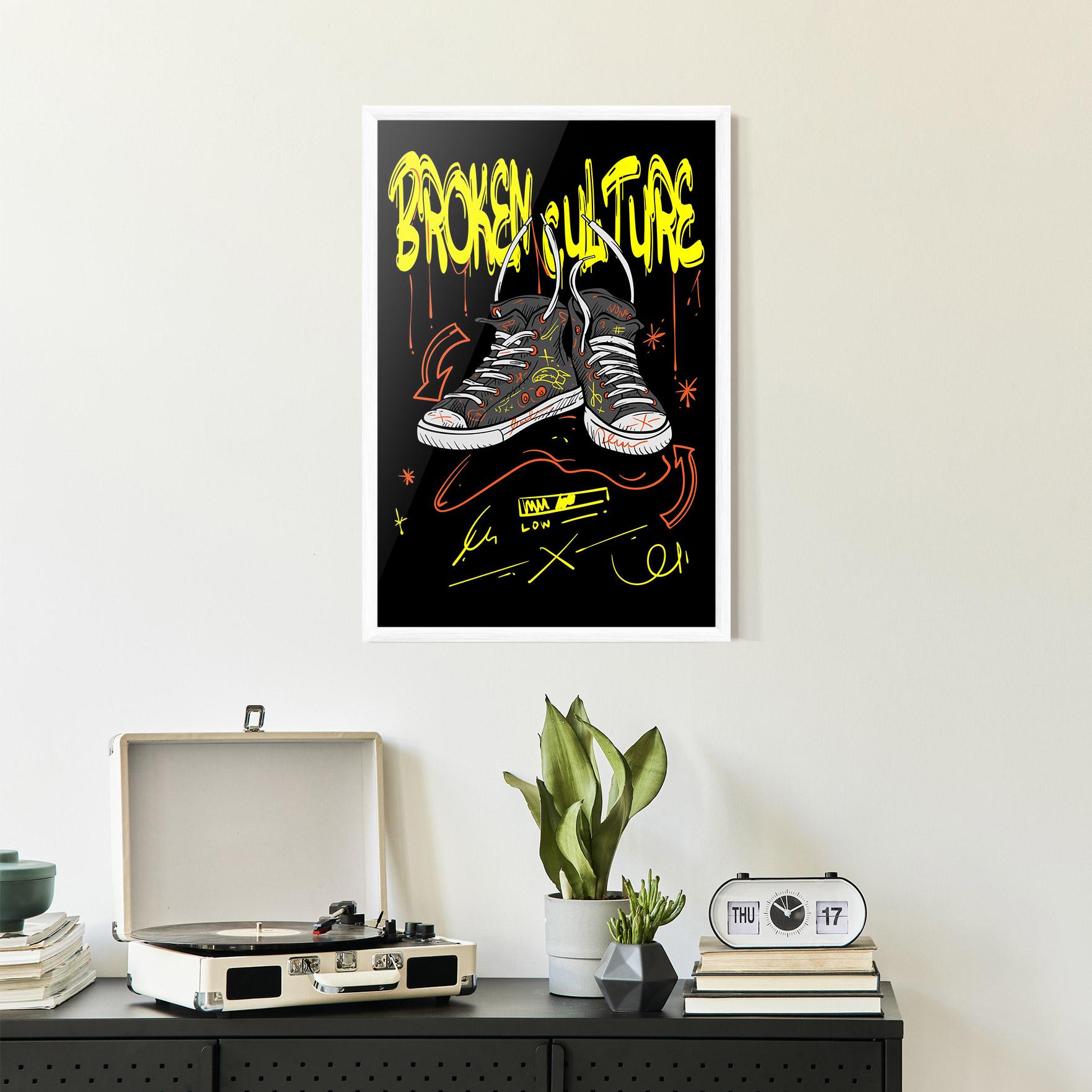 Gerahmte Poster Broken Culture mockup 2