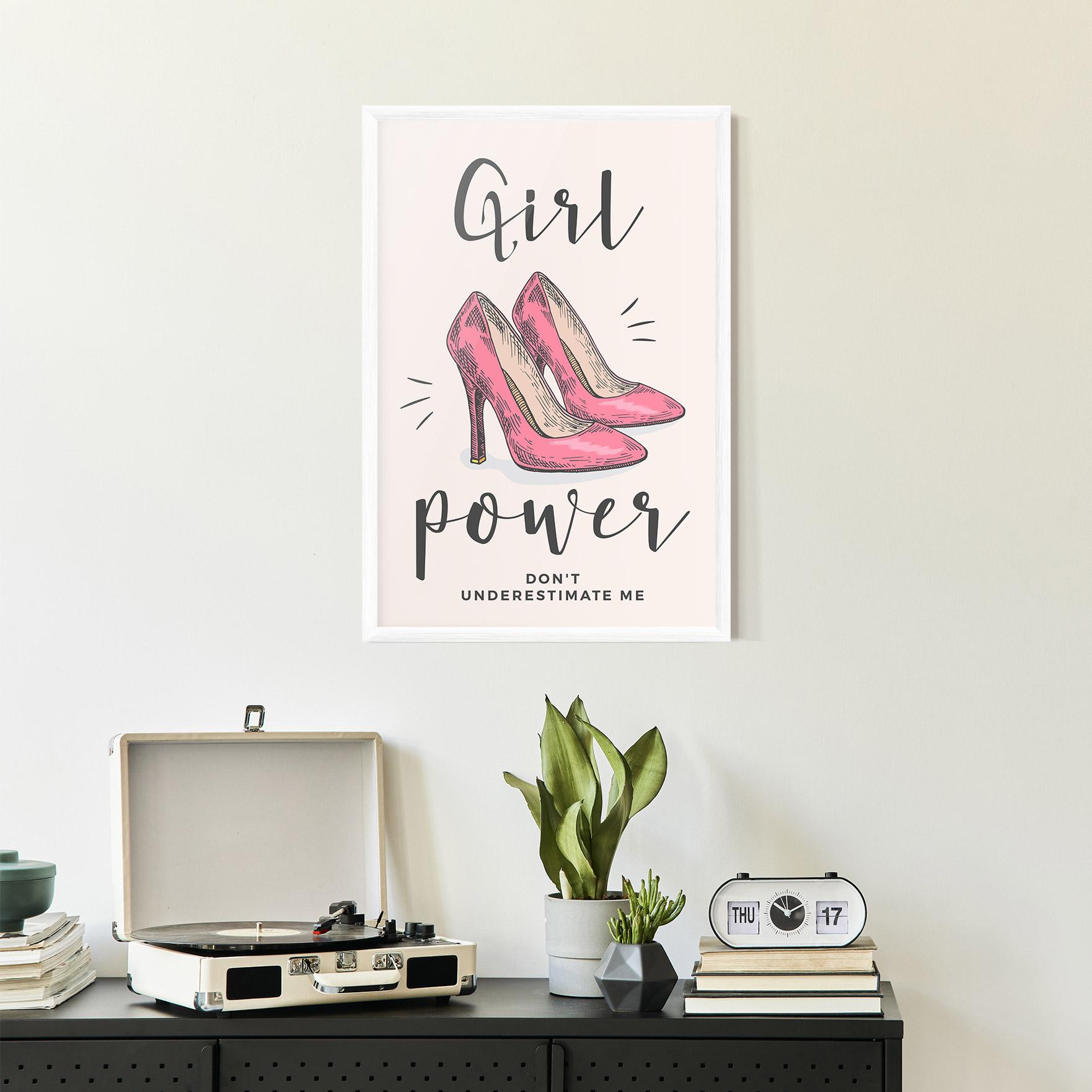 Gerahmte Poster Girl Power mockup 2