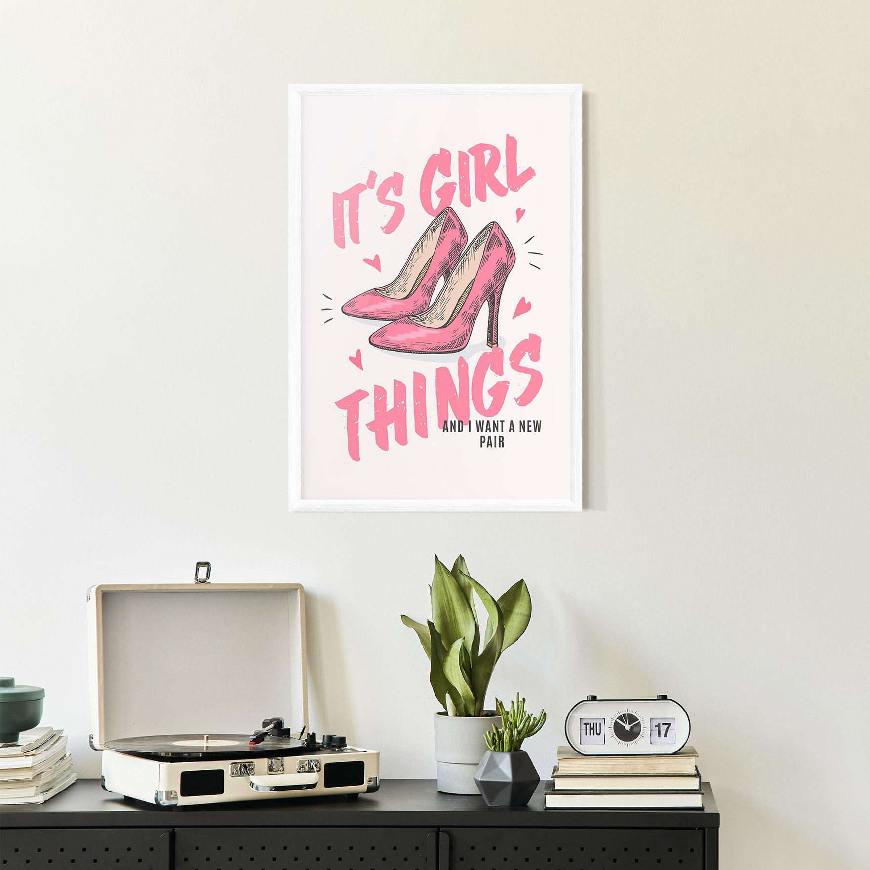 Gerahmte Poster Girl Things mockup 2