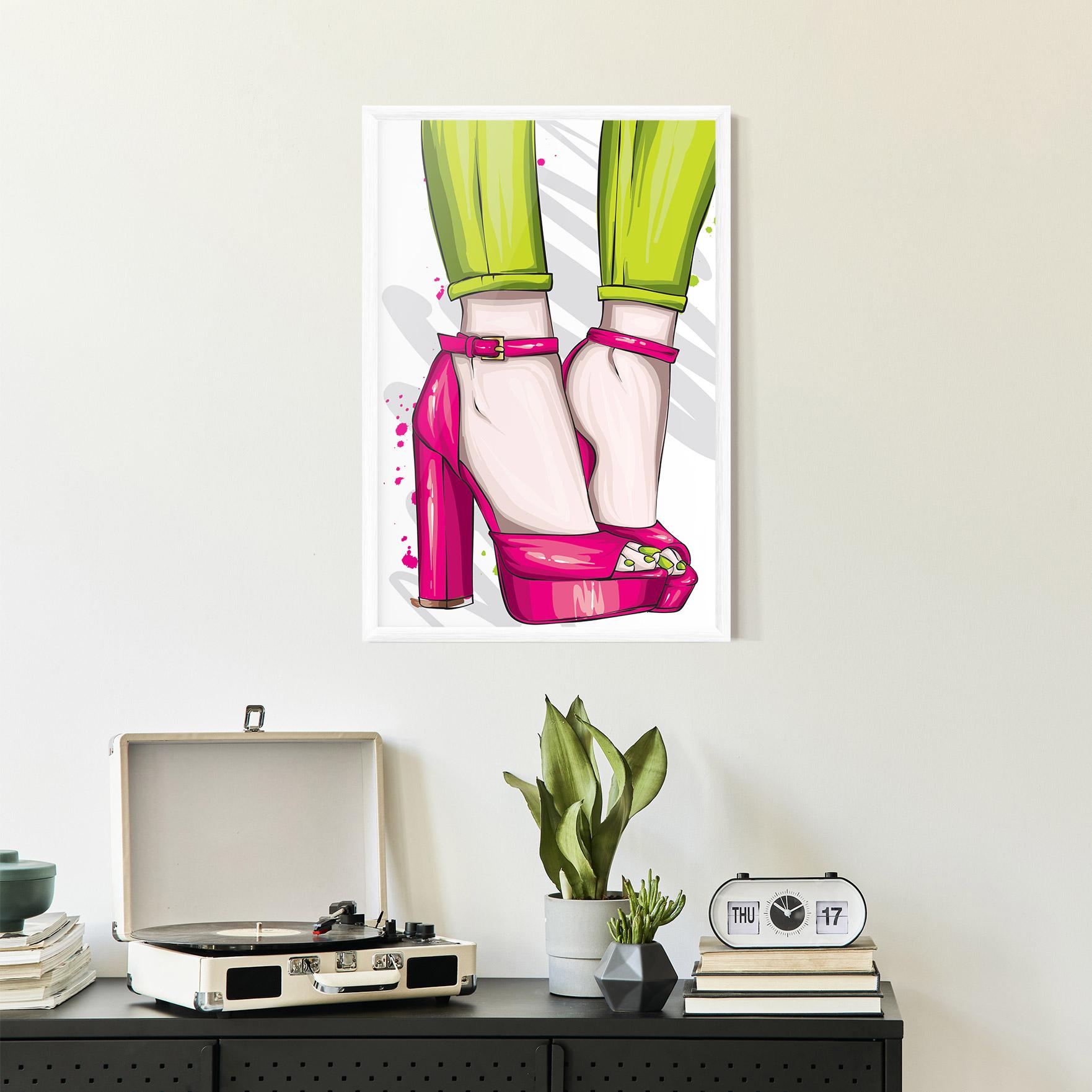 Gerahmte Poster Green Nails mockup 2