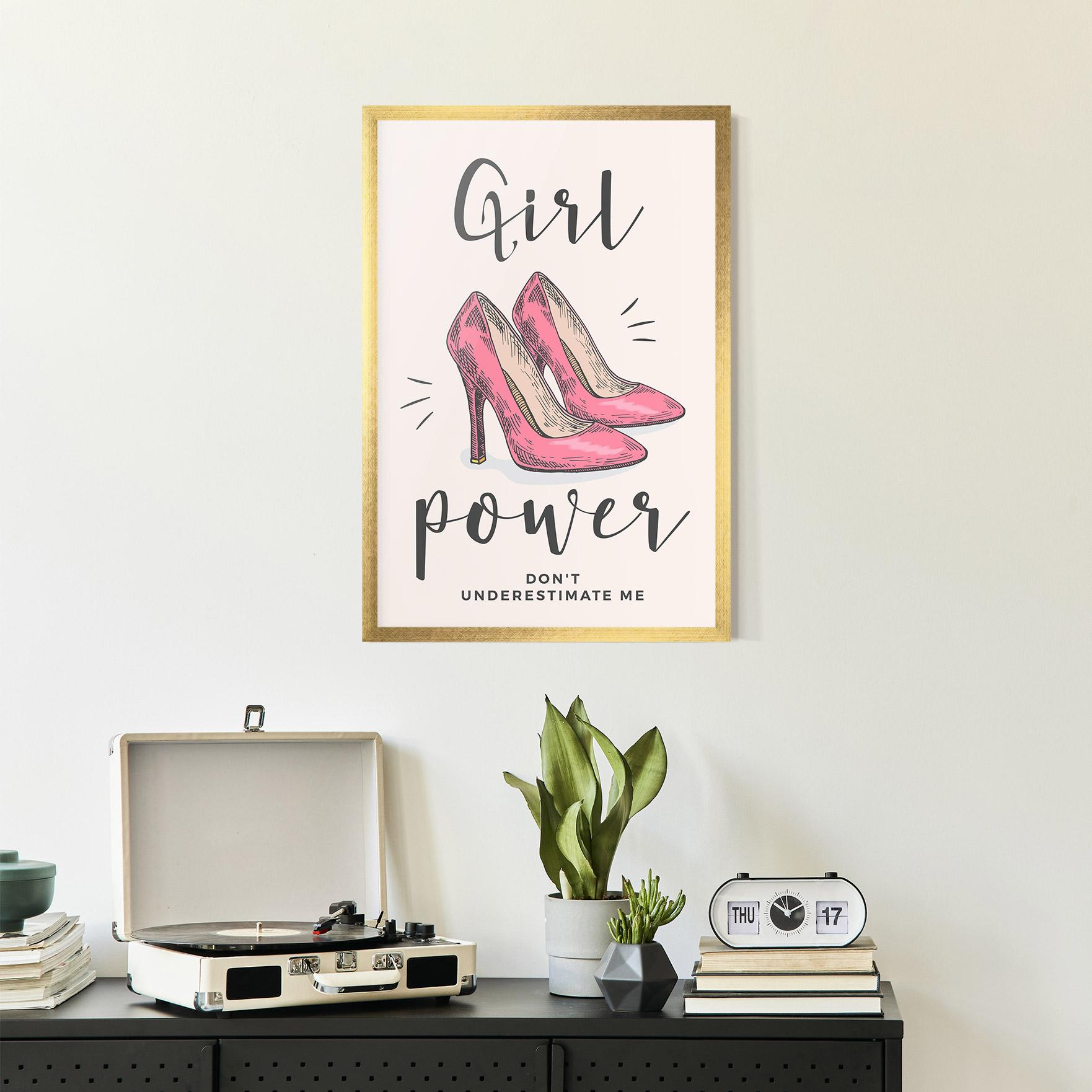 Gerahmte Poster Girl Power mockup 2