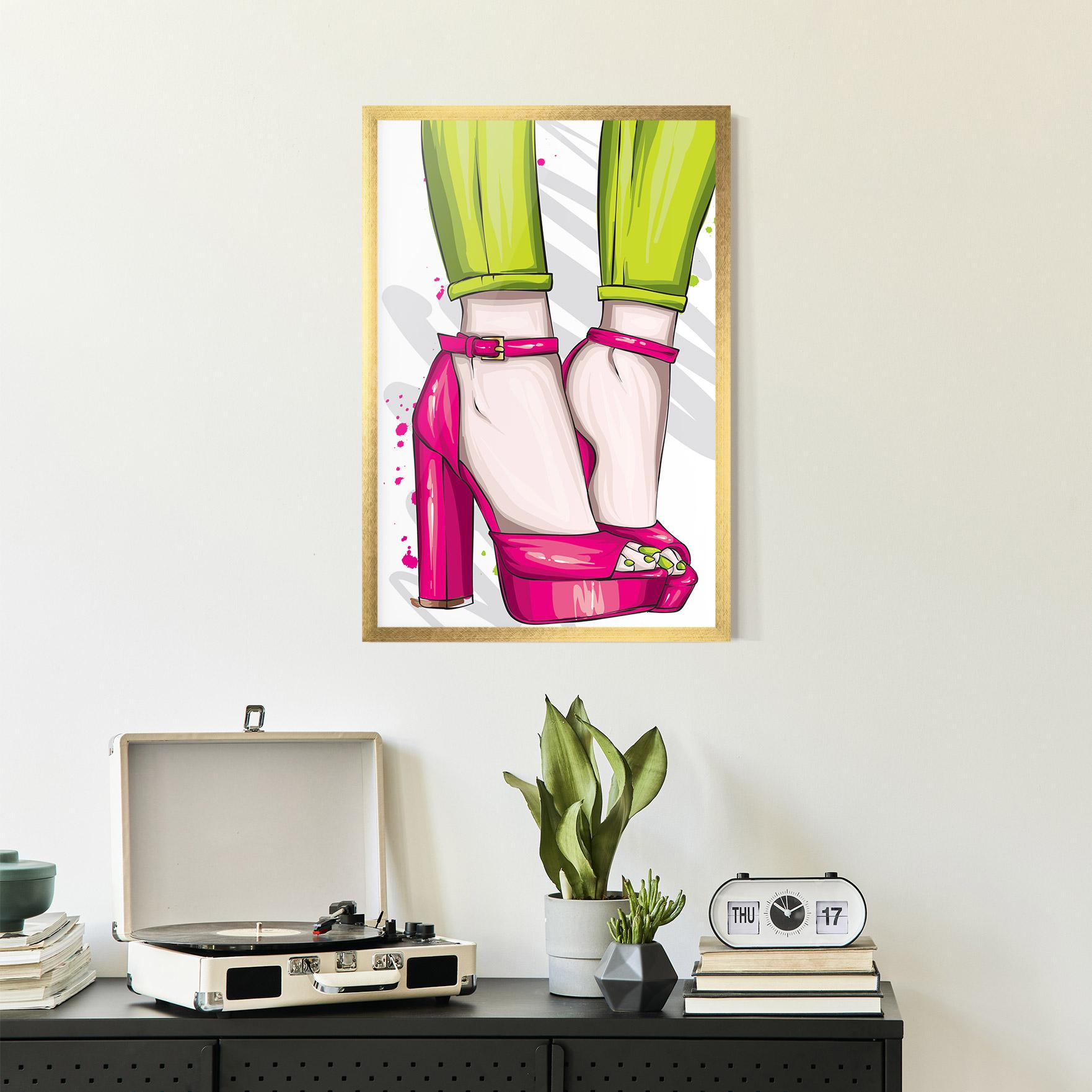 Gerahmte Poster Green Nails mockup 2