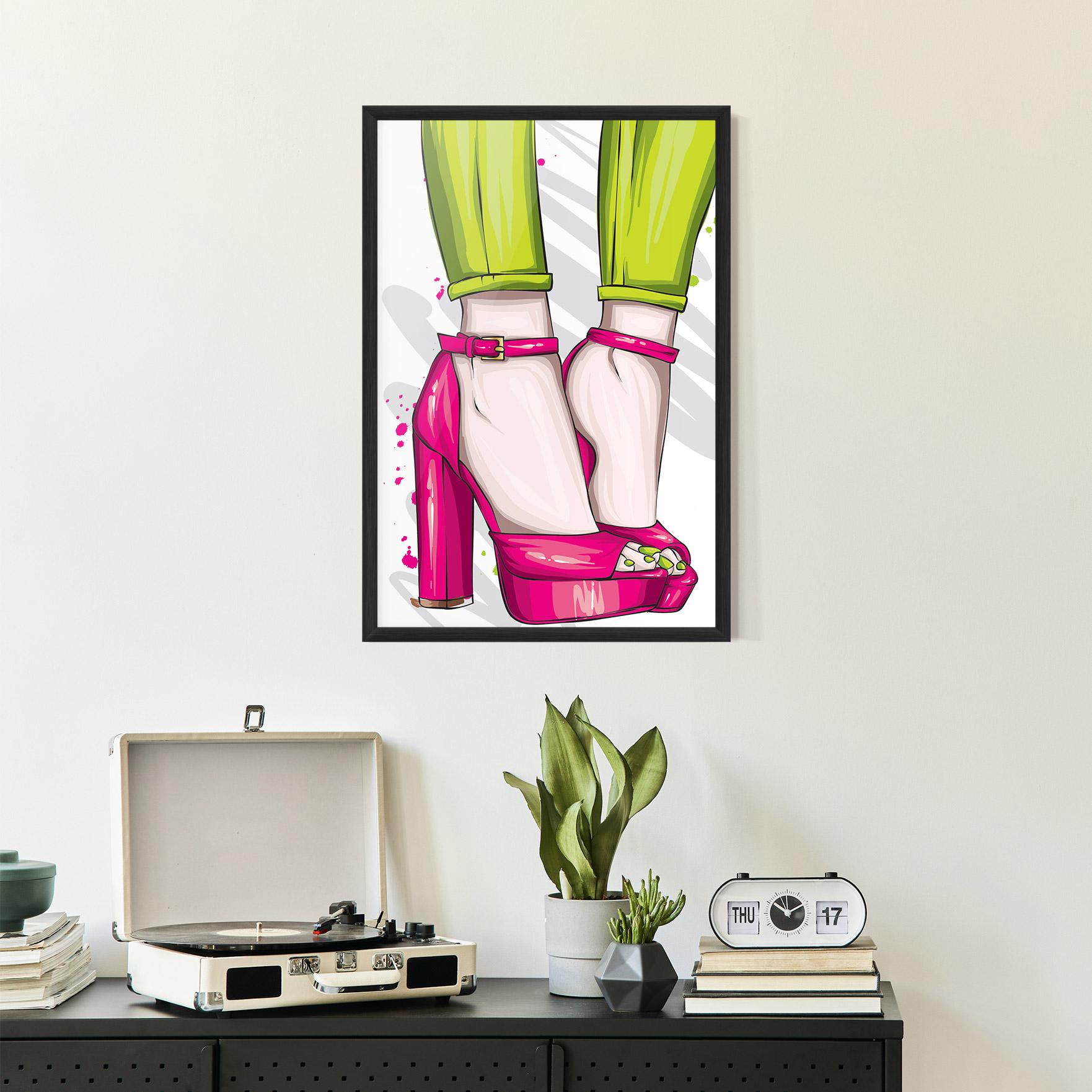 Gerahmte Poster Green Nails mockup 2