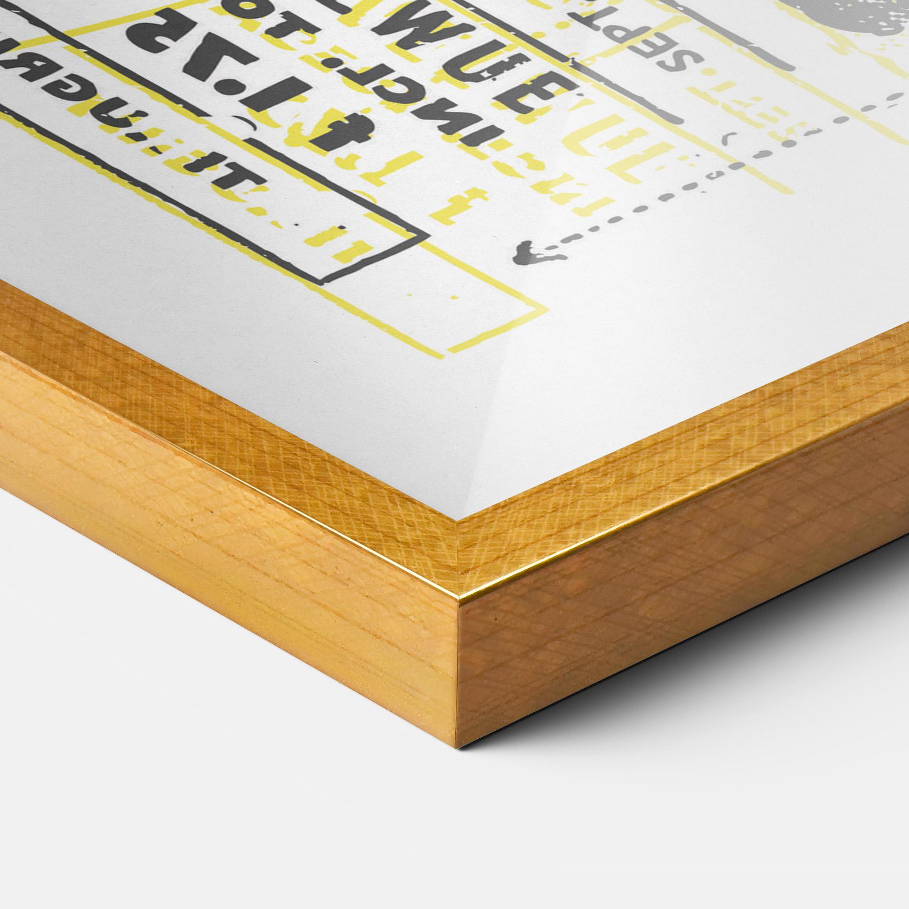 Gerahmte Poster My Shoe Yellow mockup 3