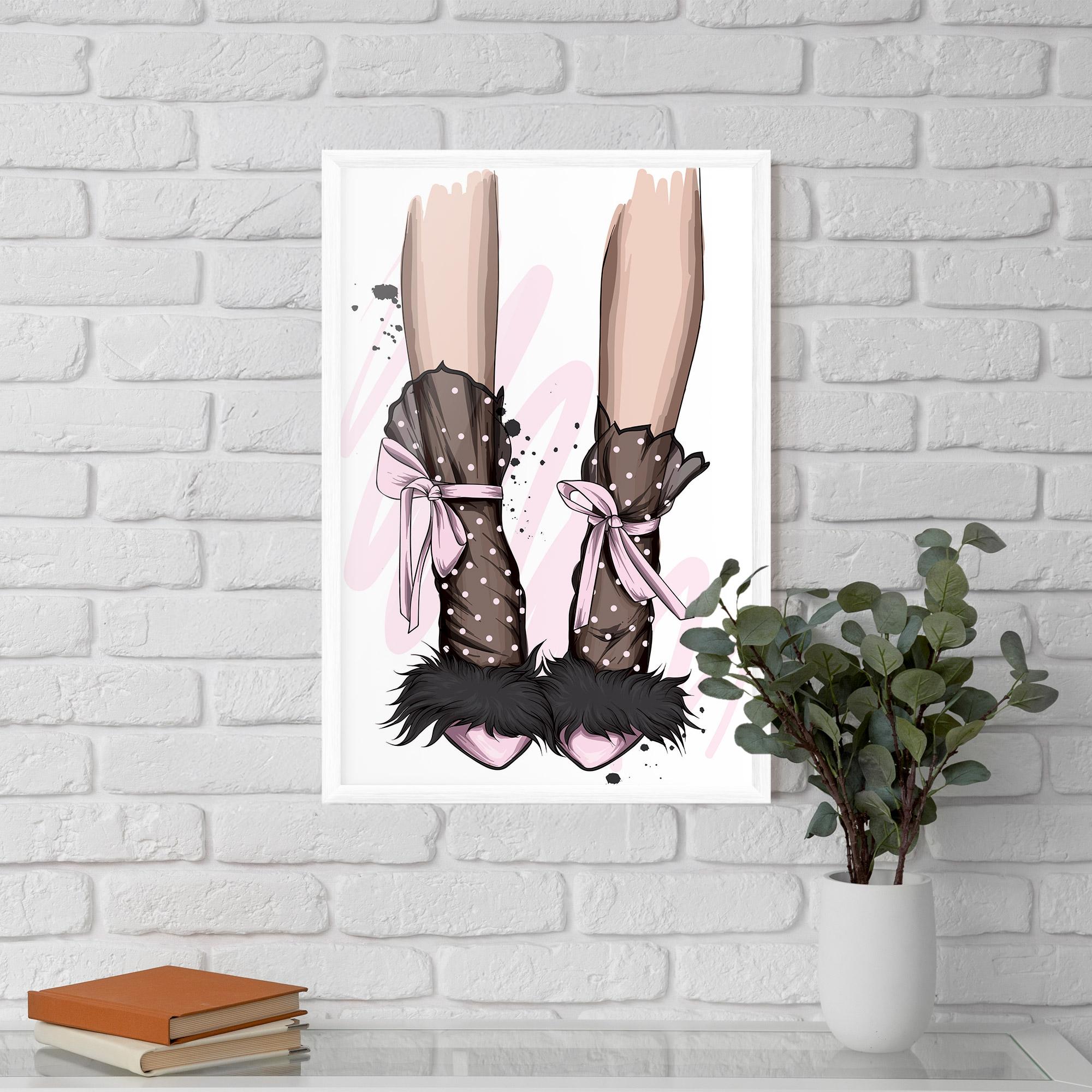 Gerahmte Poster Black Cute Heels mockup 5
