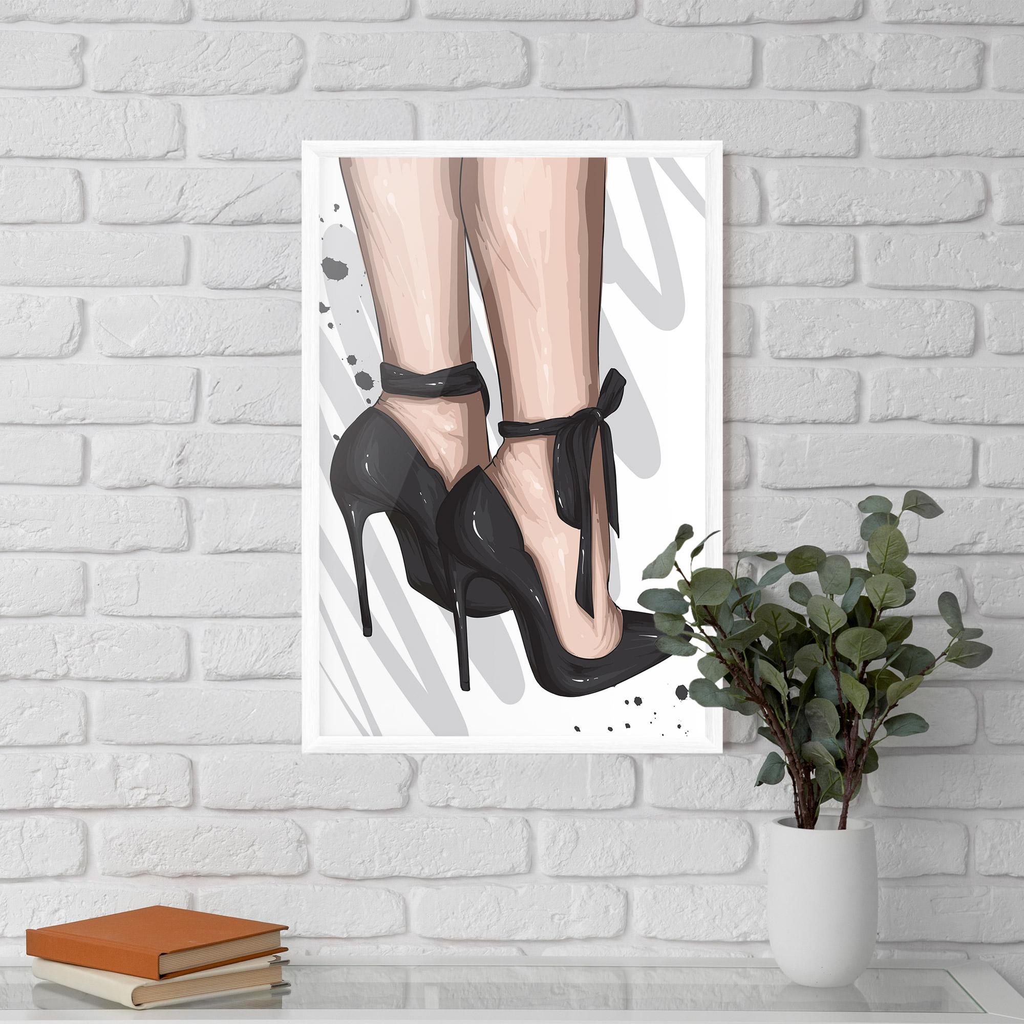 Gerahmte Poster Black Woman Shoes mockup 5