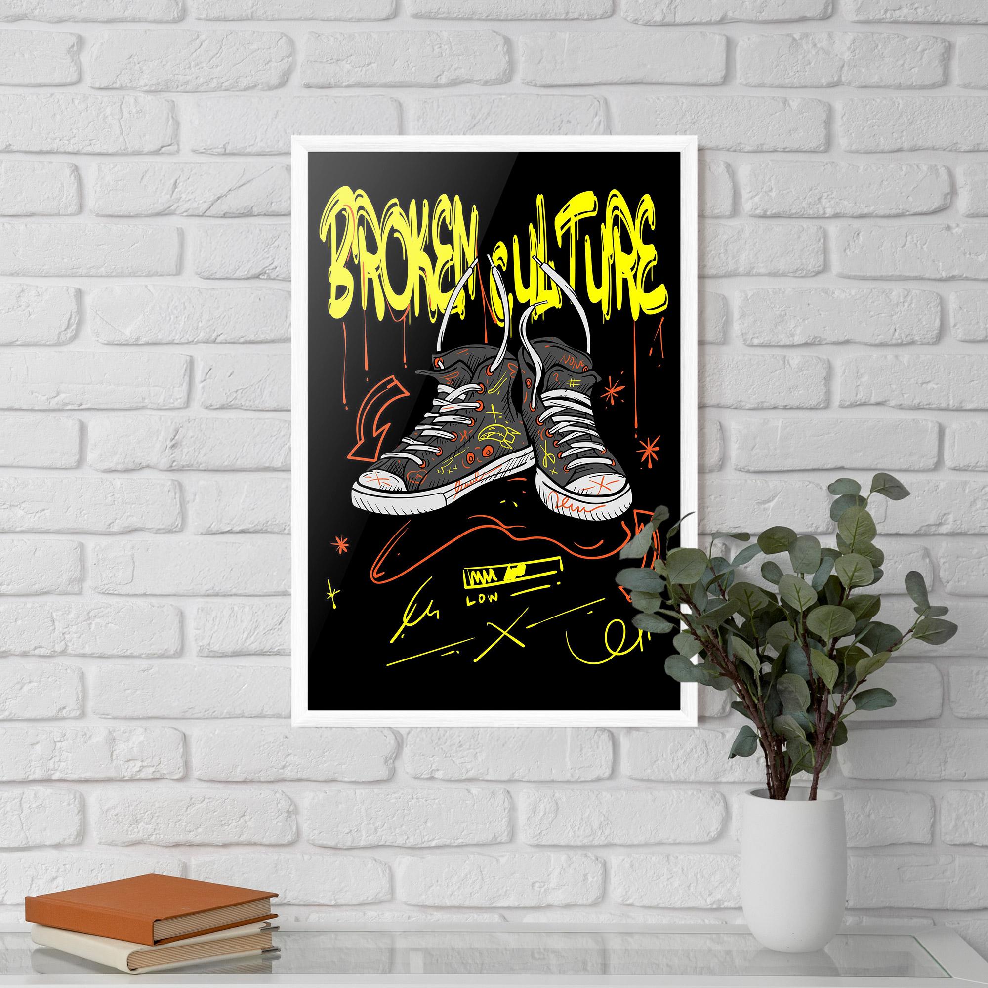 Gerahmte Poster Broken Culture mockup 5