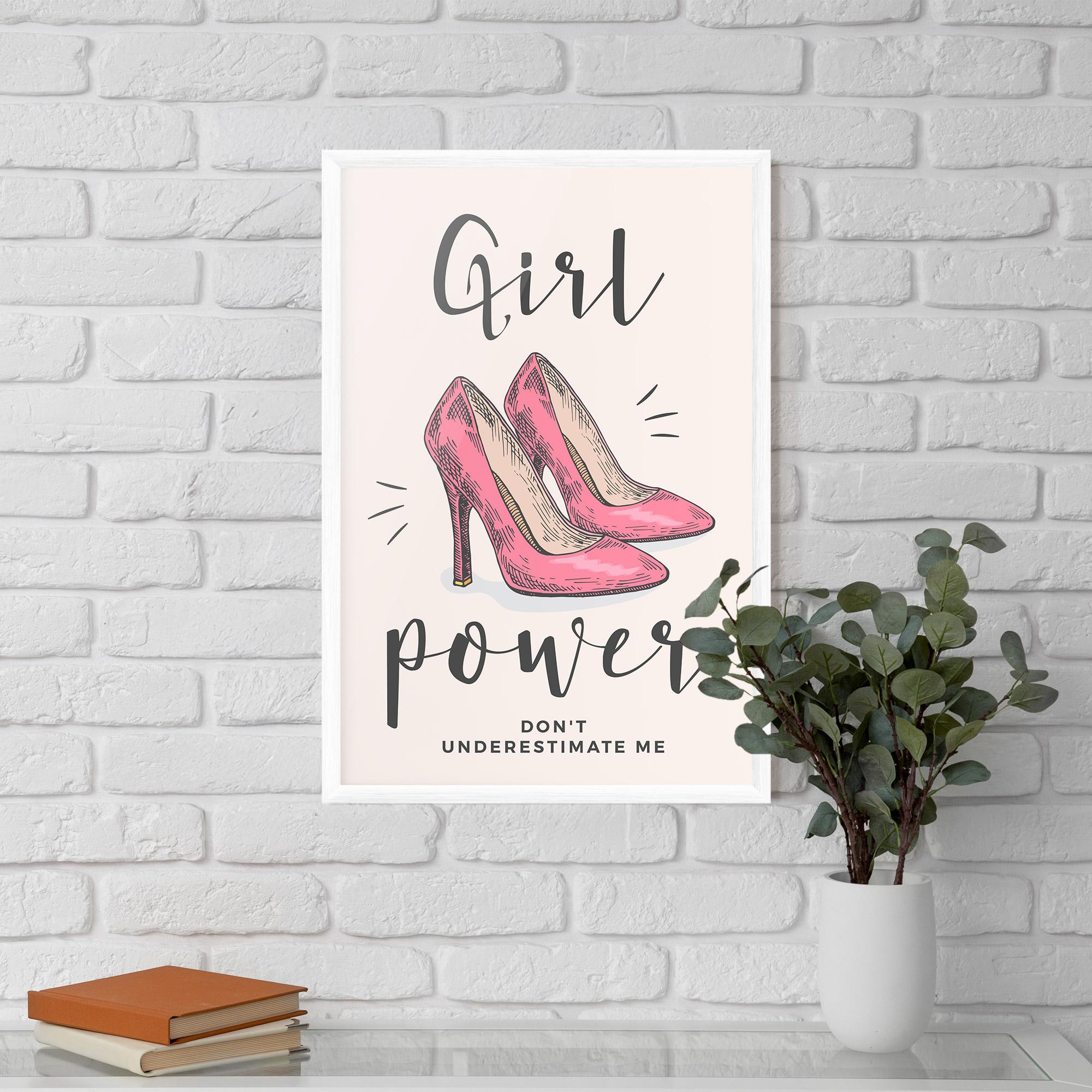 Gerahmte Poster Girl Power mockup 5