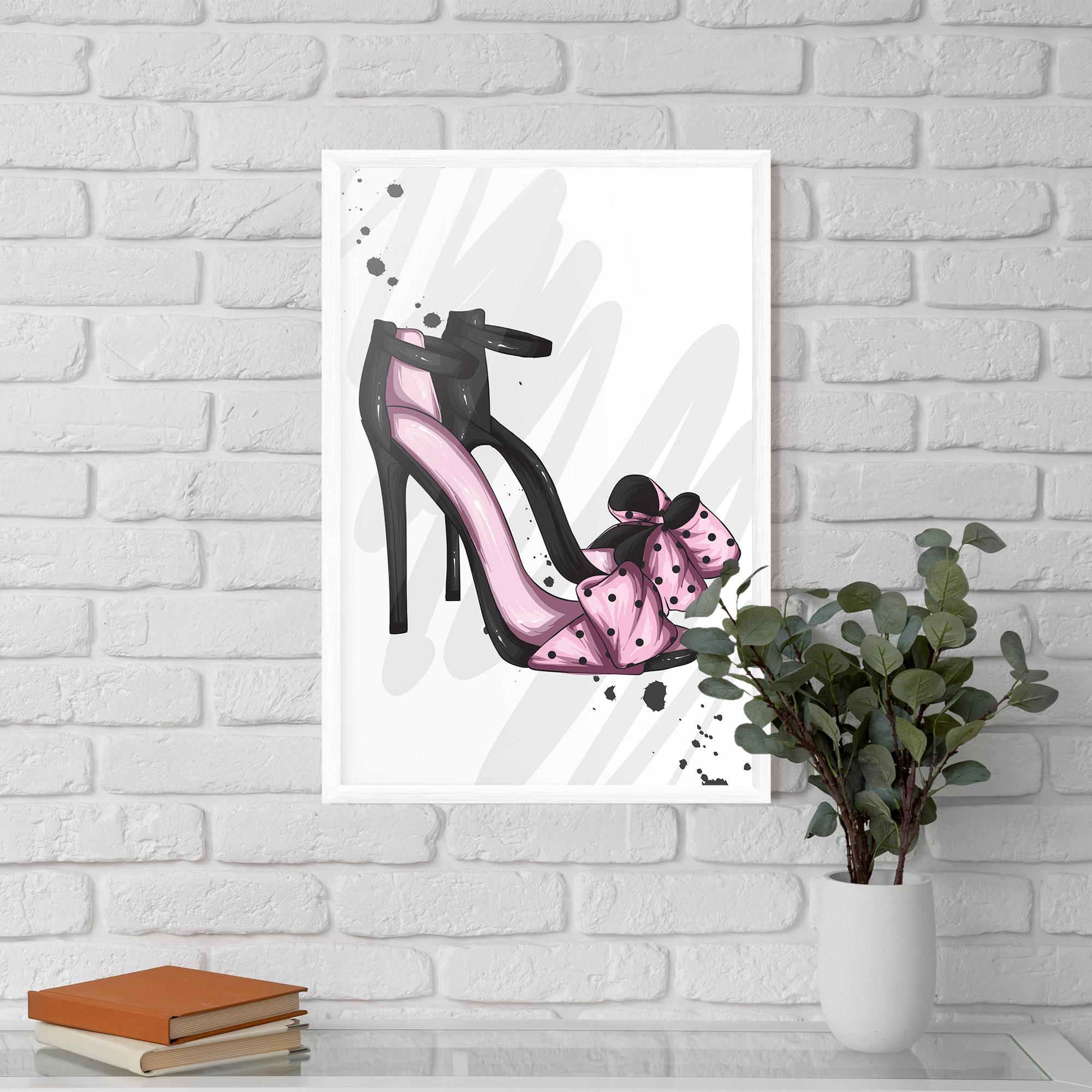Gerahmte Poster Pink Black Heels mockup 5
