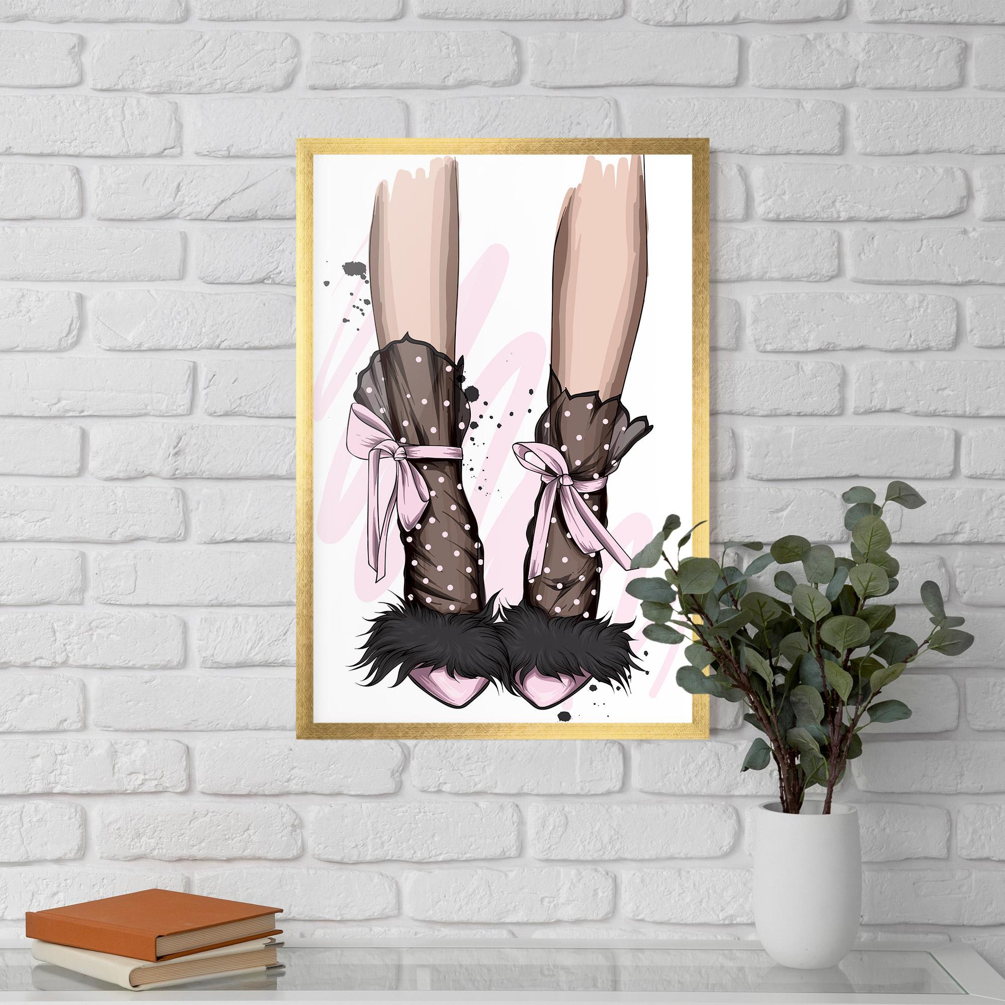 Gerahmte Poster Black Cute Heels mockup 5