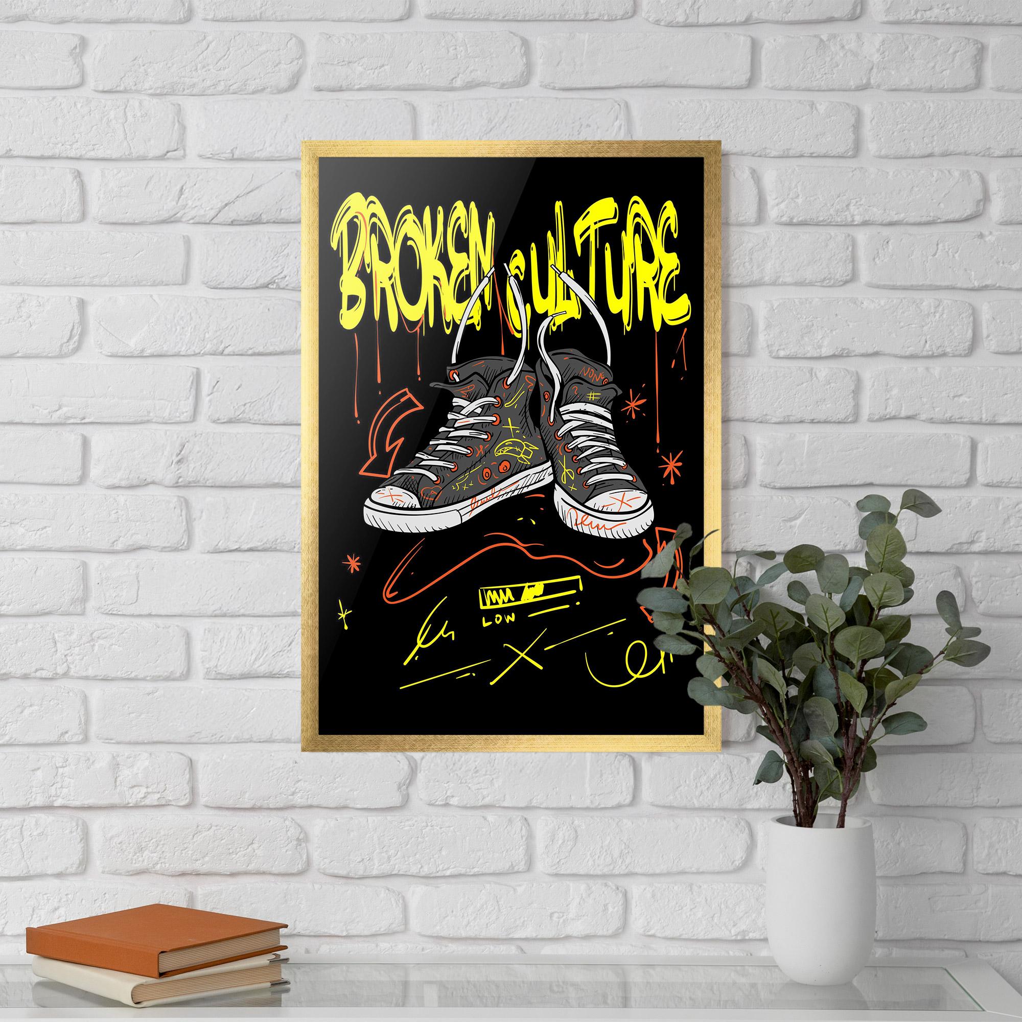 Gerahmte Poster Broken Culture mockup 5