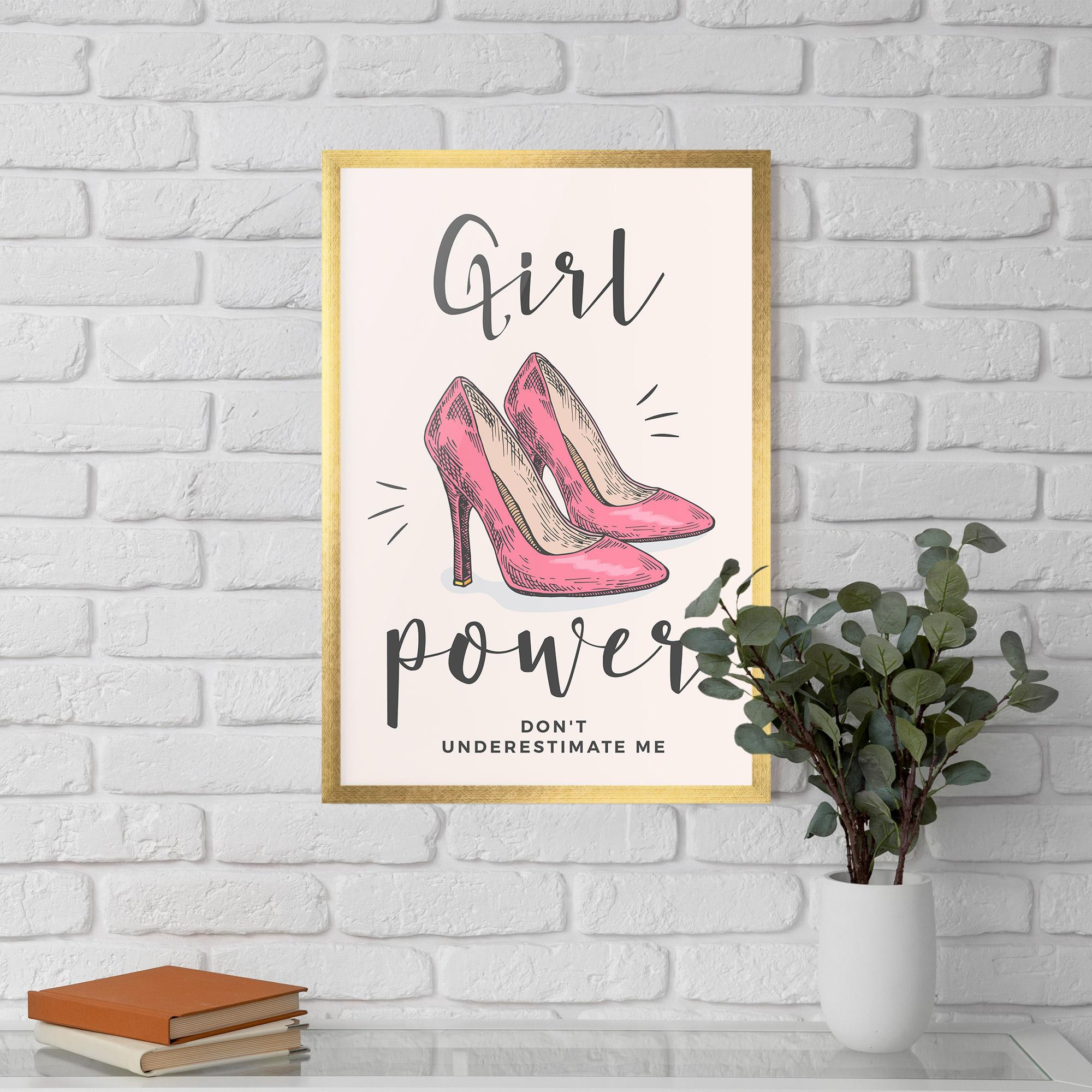 Gerahmte Poster Girl Power mockup 5