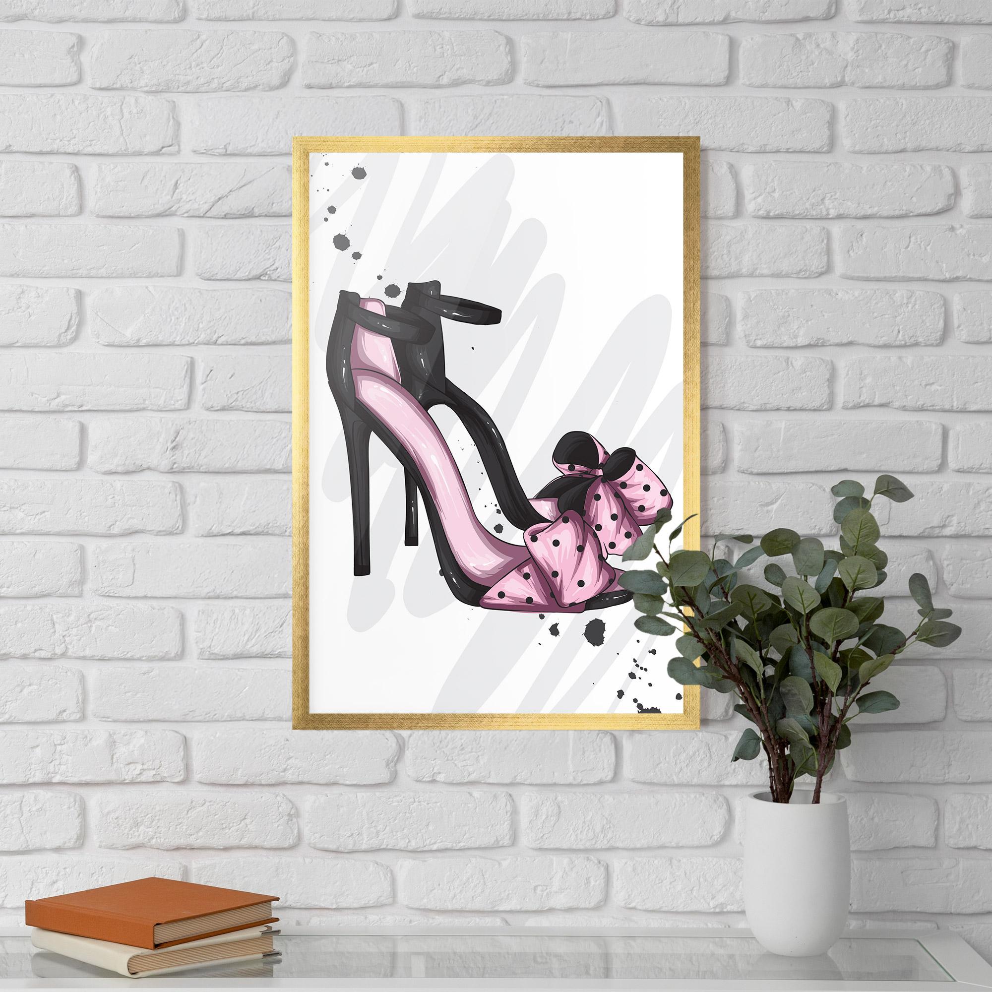 Gerahmte Poster Pink Black Heels mockup 5