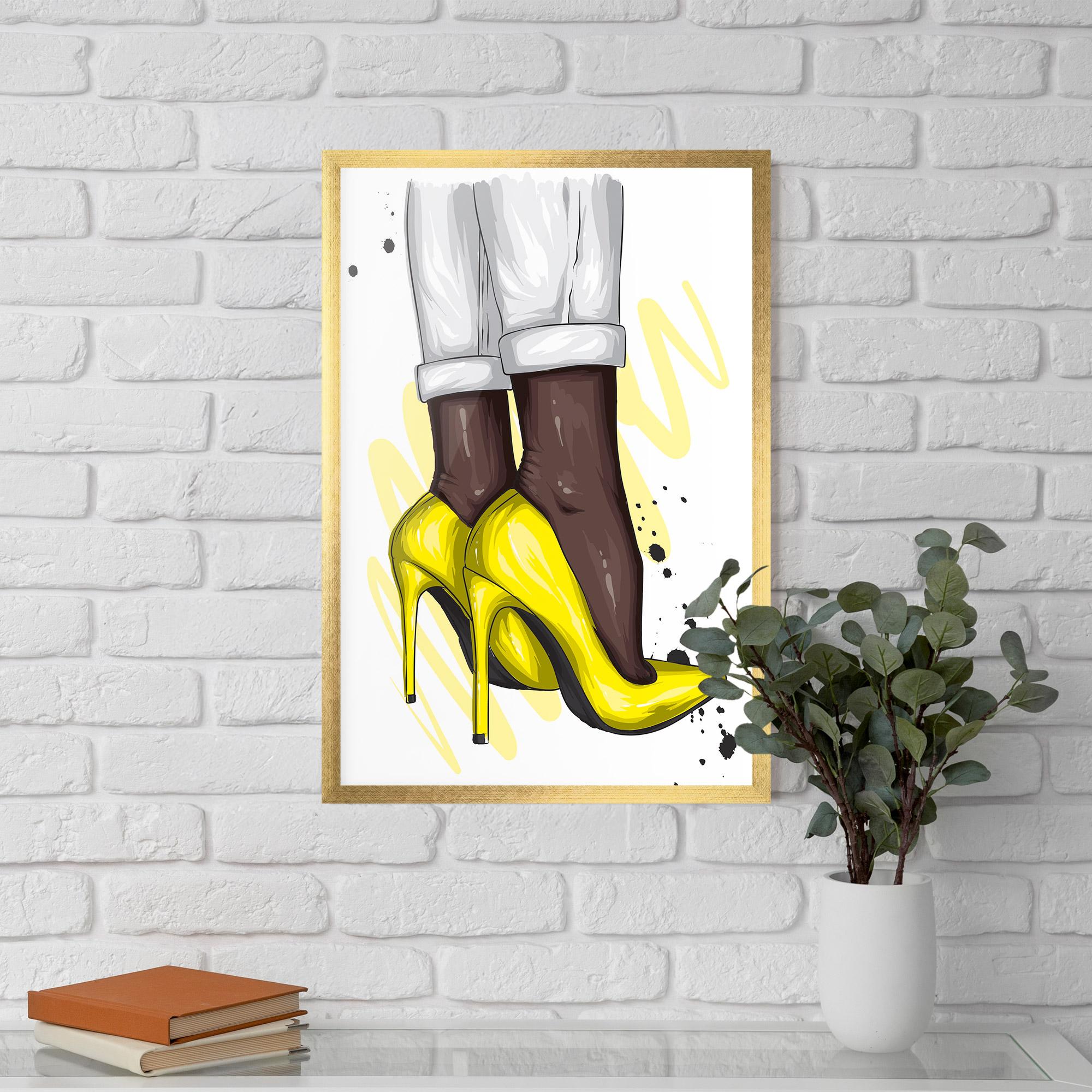 Gerahmte Poster Yellow Shoes mockup 5