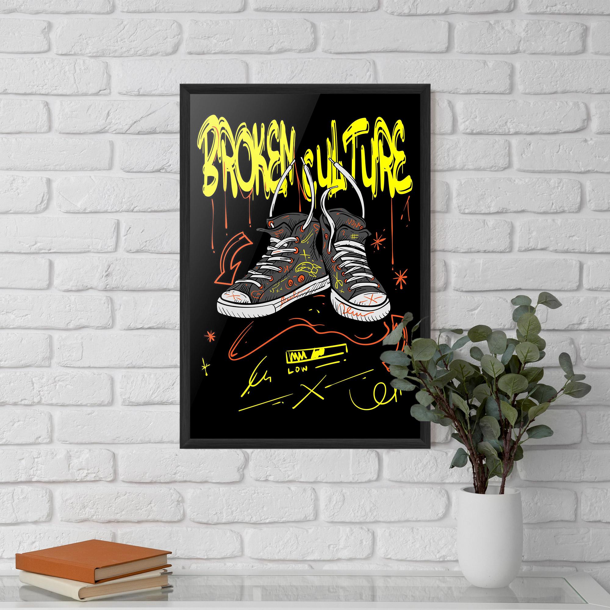 Gerahmte Poster Broken Culture mockup 5