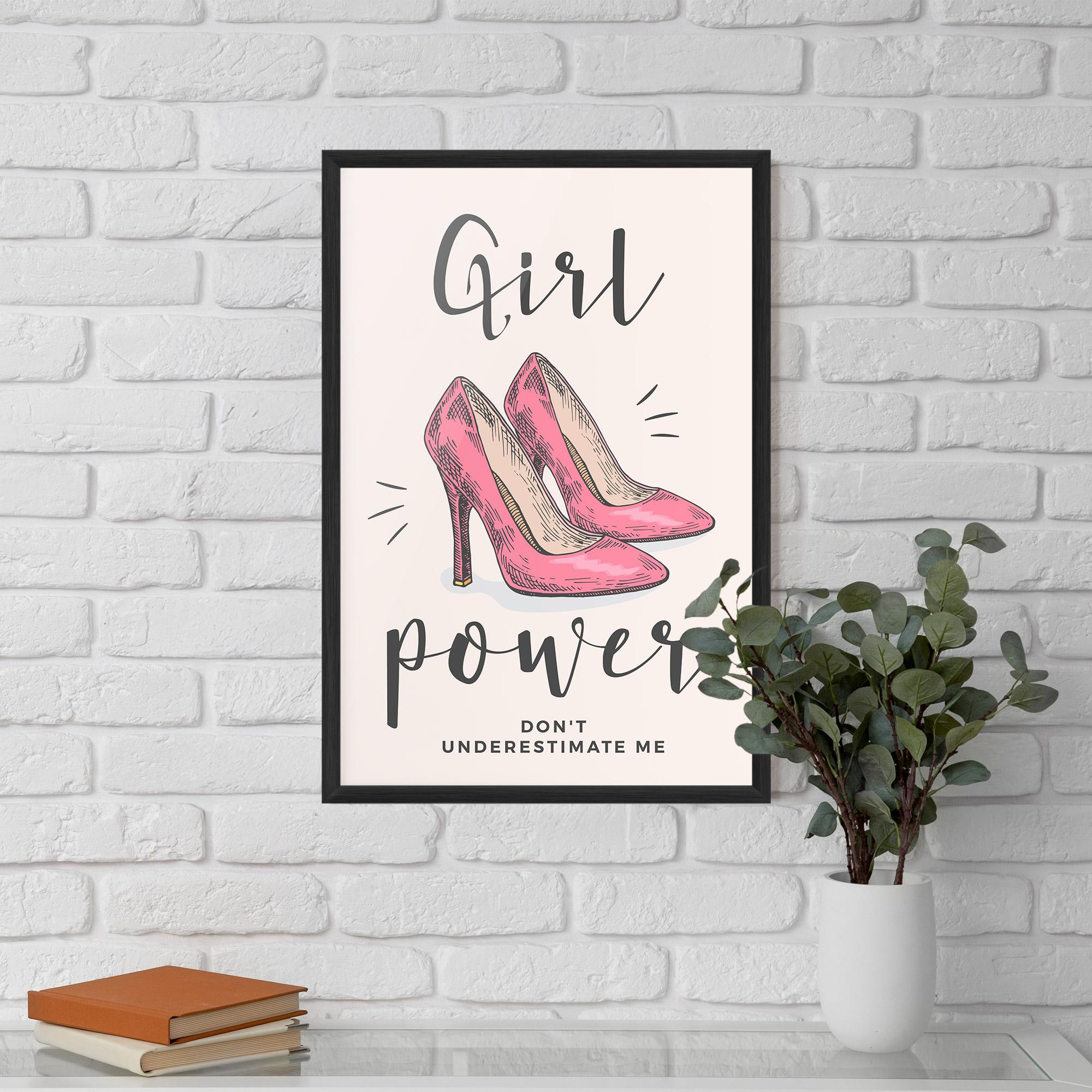 Gerahmte Poster Girl Power mockup 5
