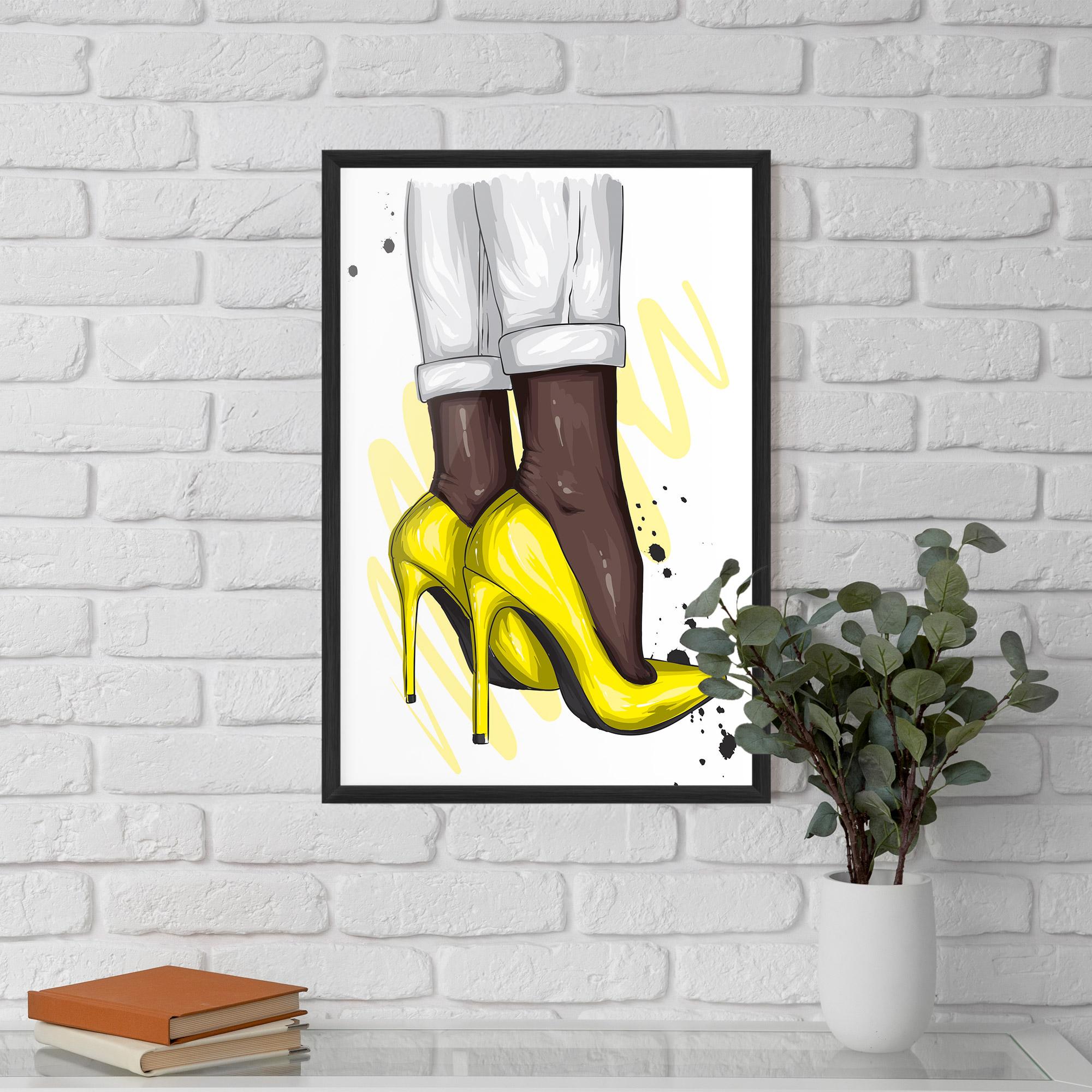 Gerahmte Poster Yellow Shoes mockup 5