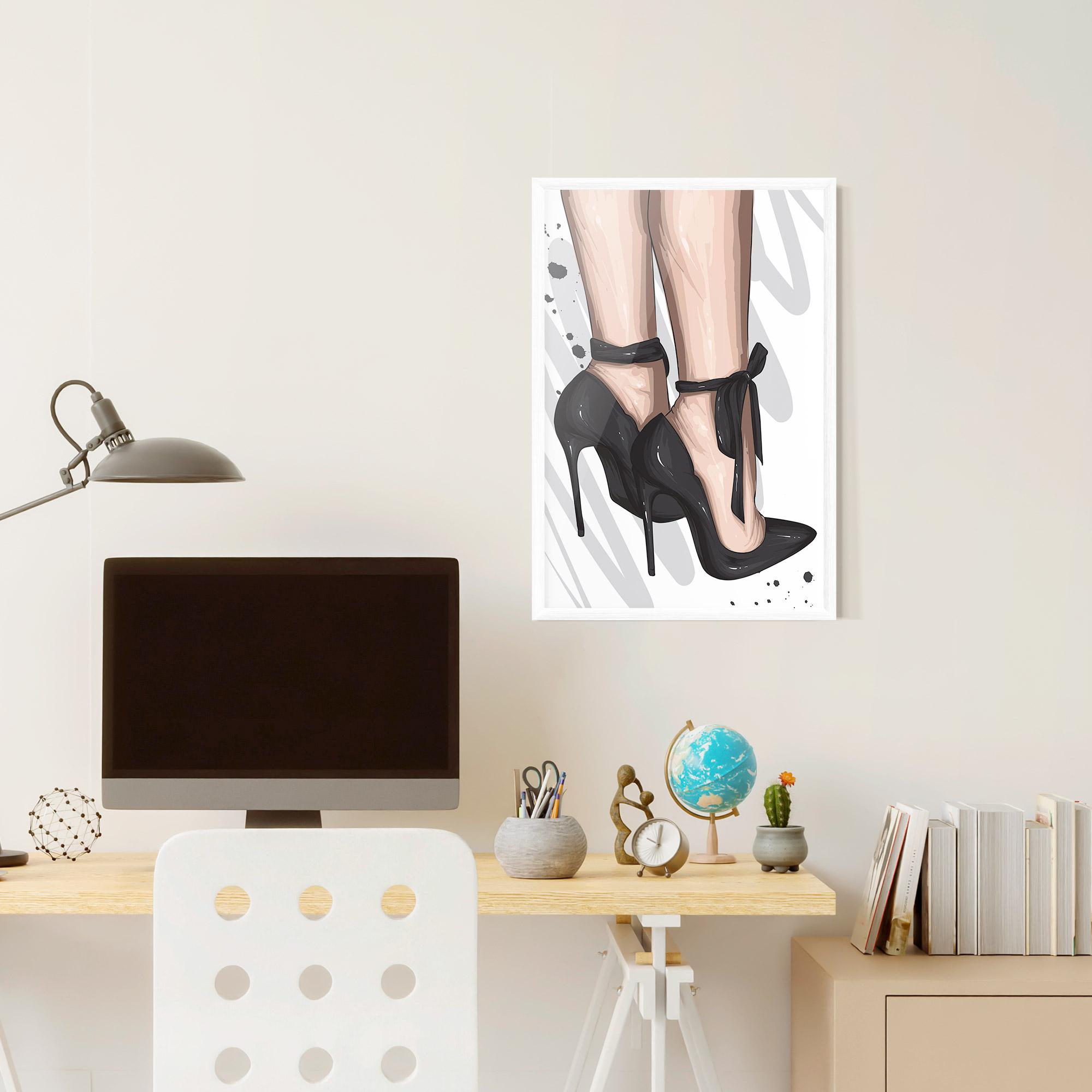 Gerahmte Poster Black Woman Shoes mockup 6