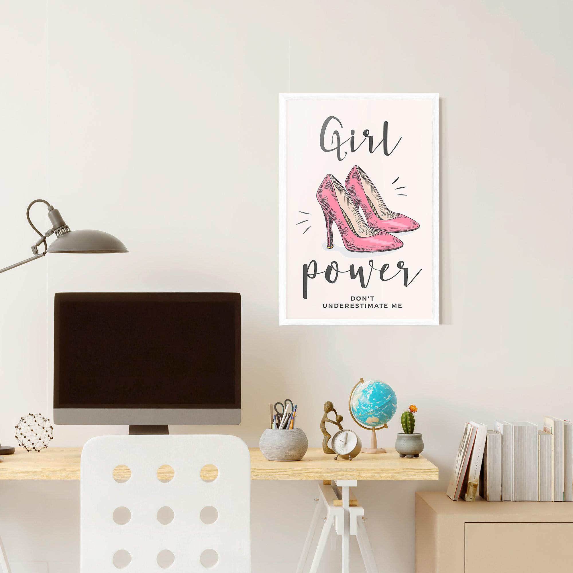 Gerahmte Poster Girl Power mockup 6