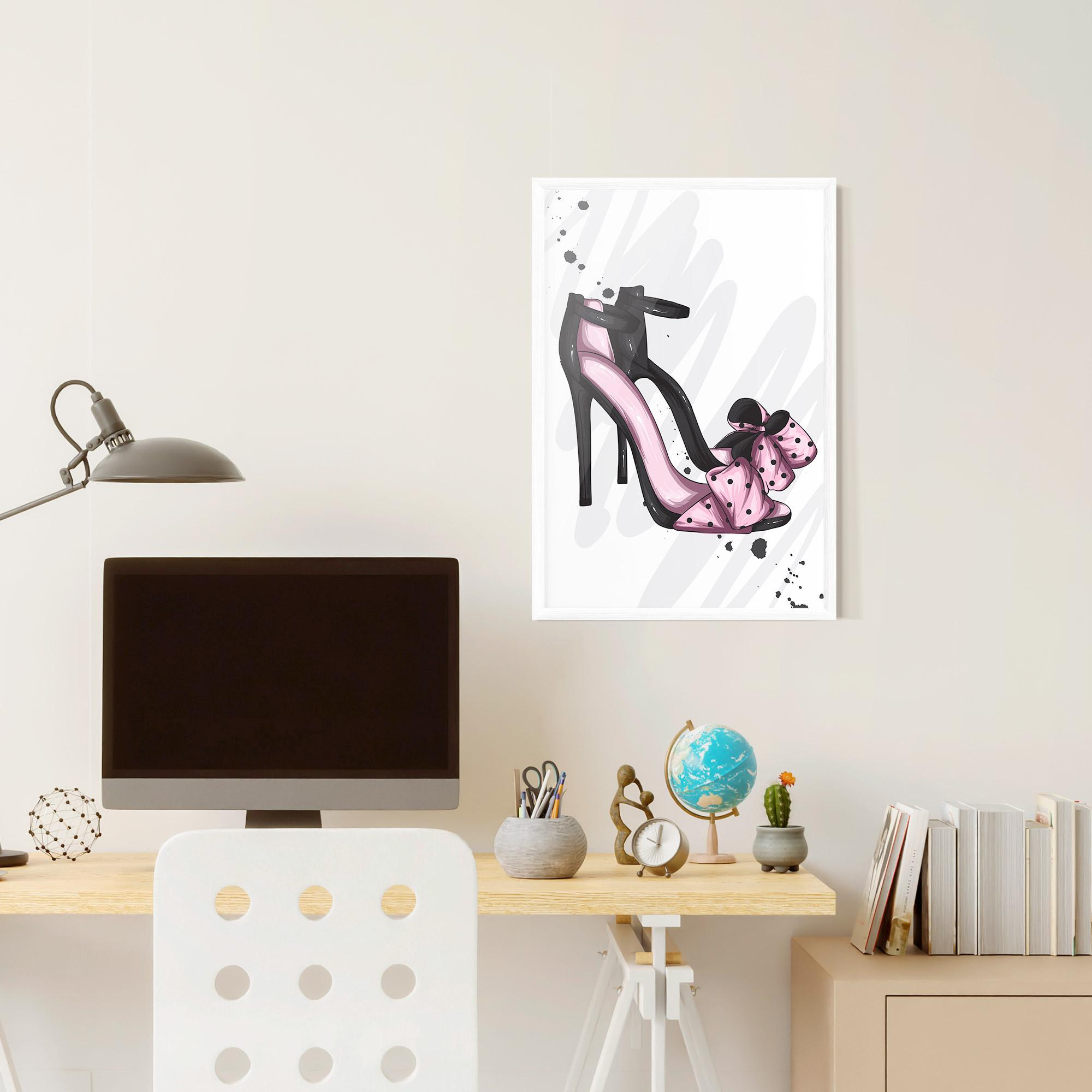 Gerahmte Poster Pink Black Heels mockup 6
