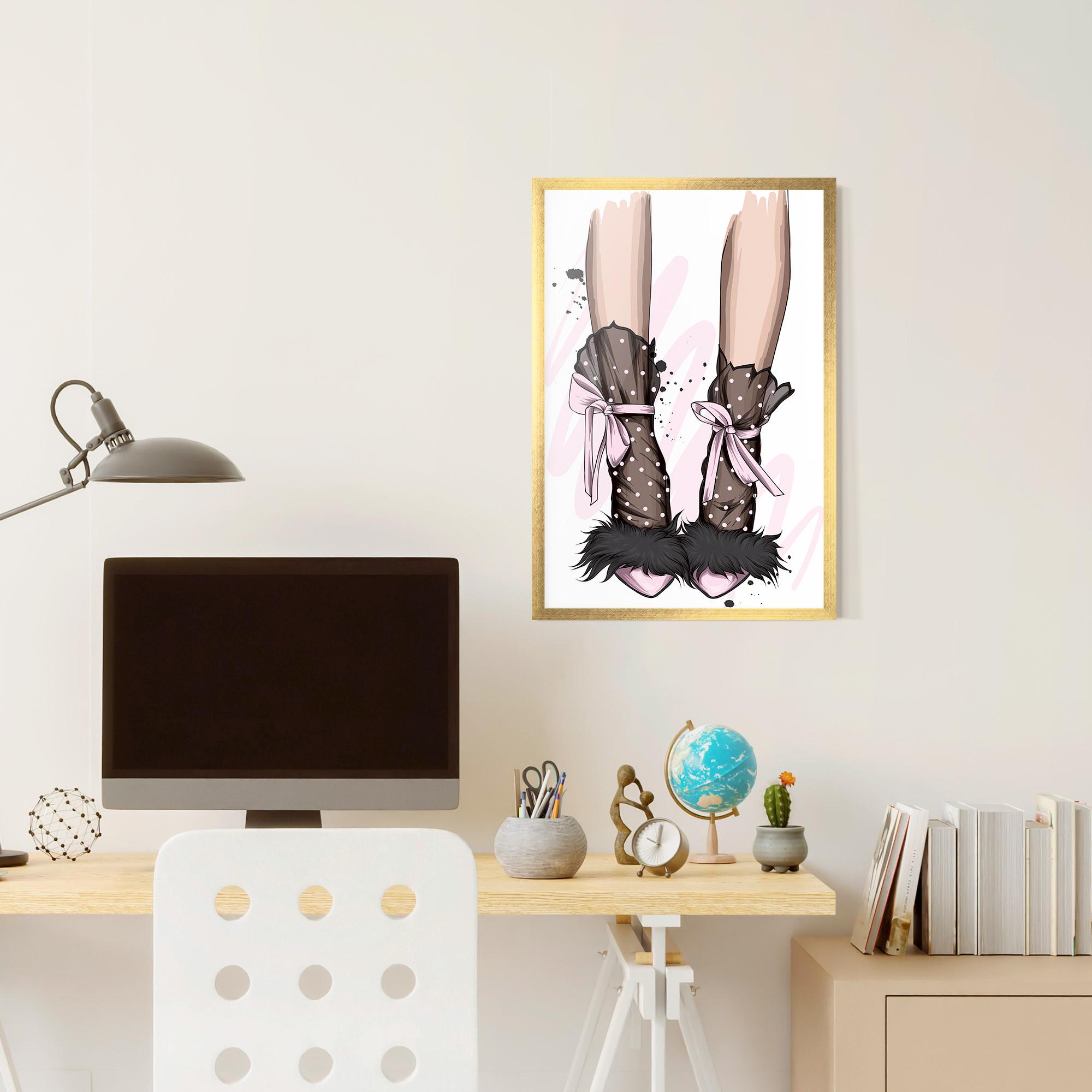 Gerahmte Poster Black Cute Heels mockup 6