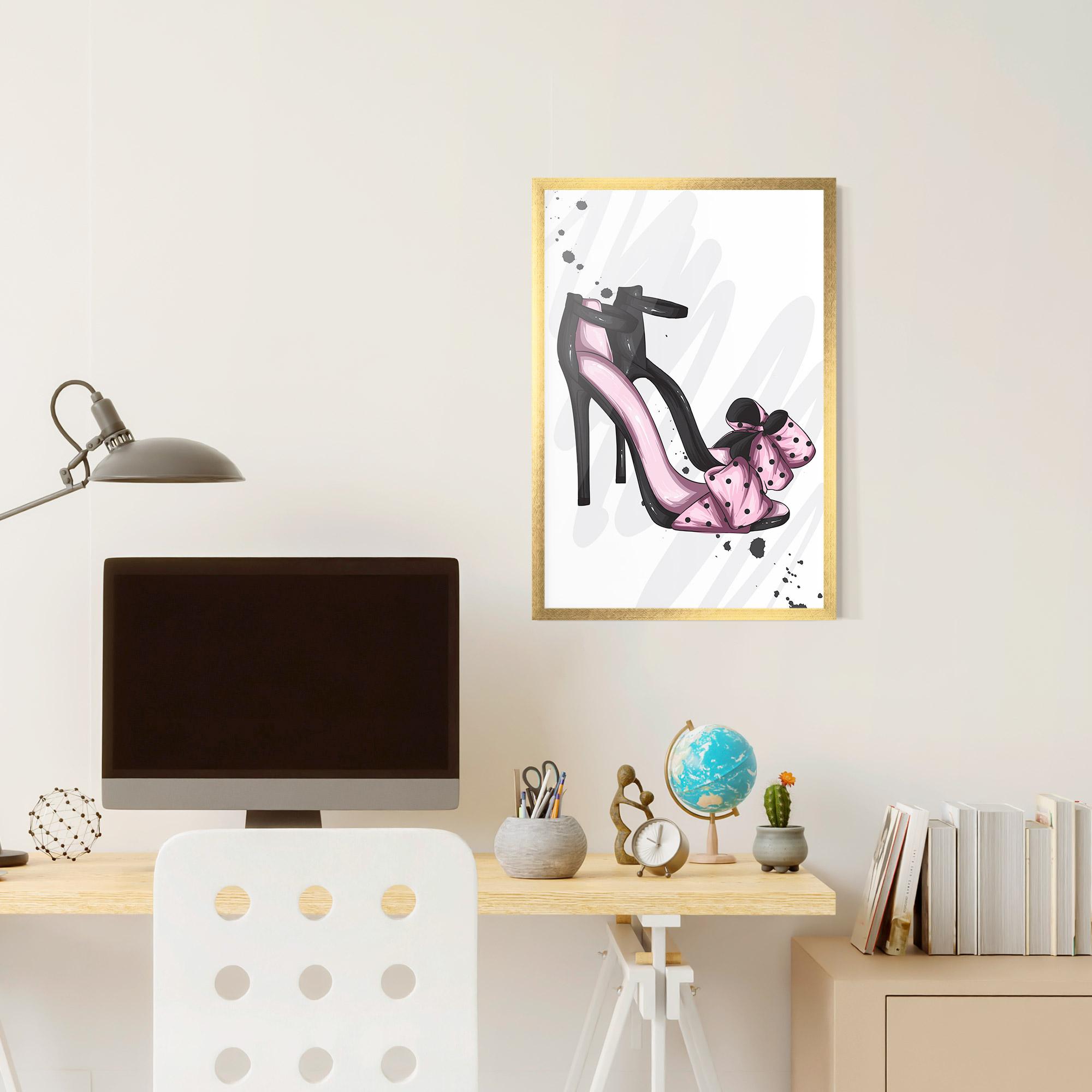 Gerahmte Poster Pink Black Heels mockup 6