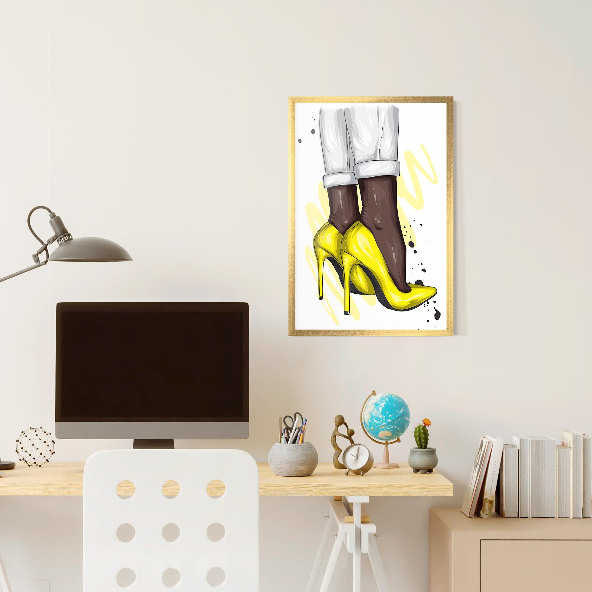 Gerahmte Poster Yellow Shoes mockup 6