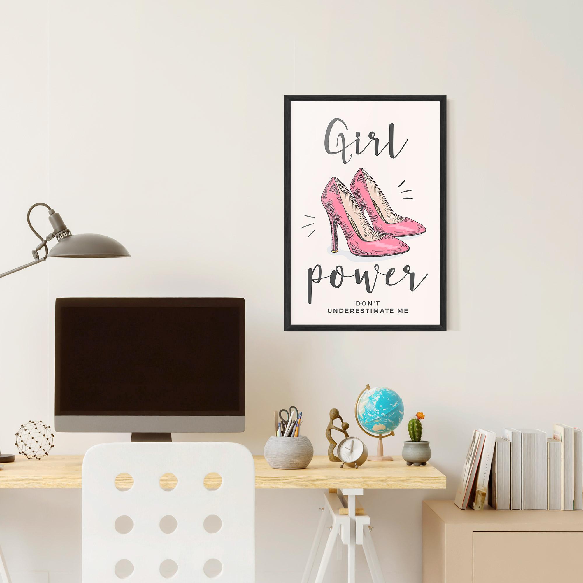 Gerahmte Poster Girl Power mockup 6