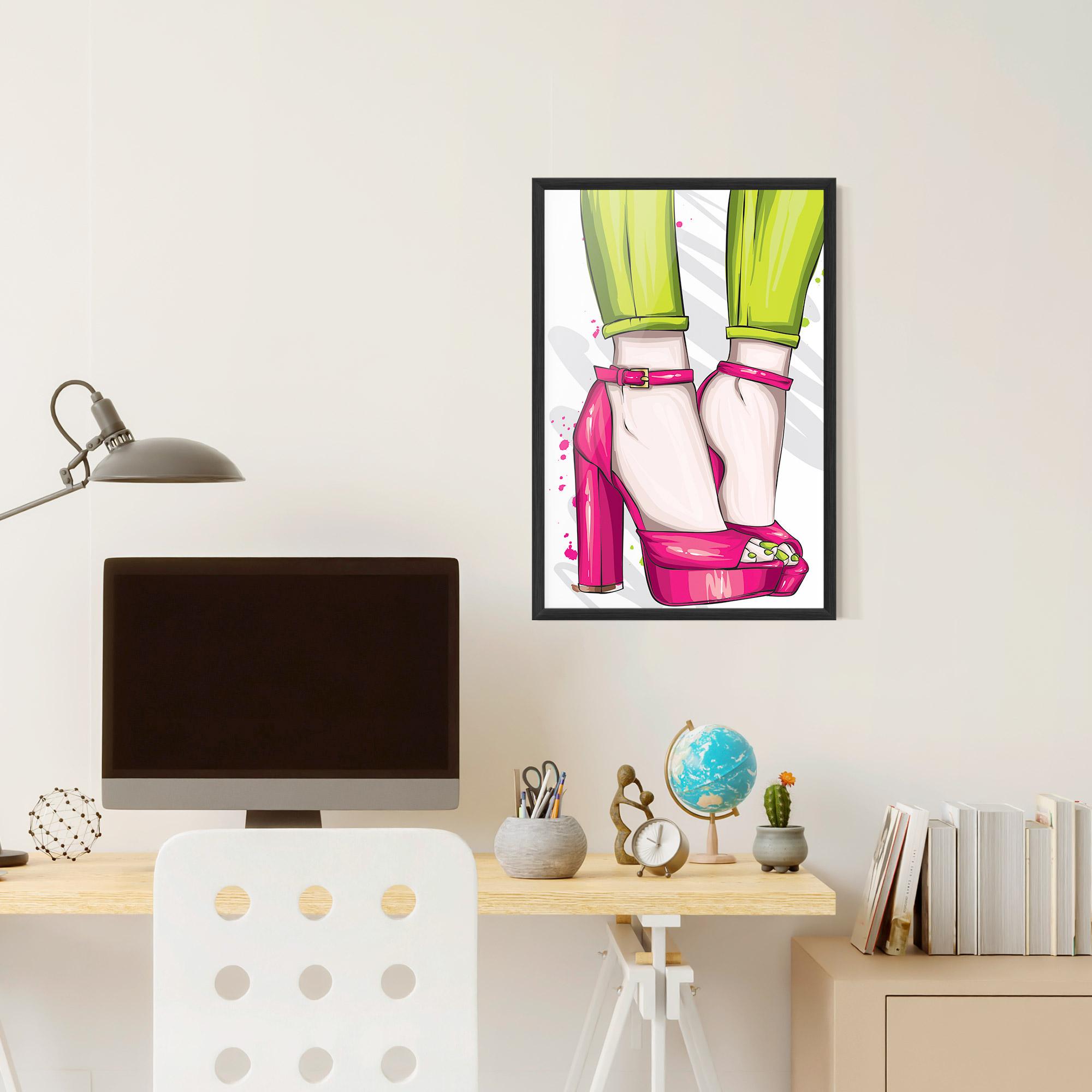 Gerahmte Poster Green Nails mockup 6