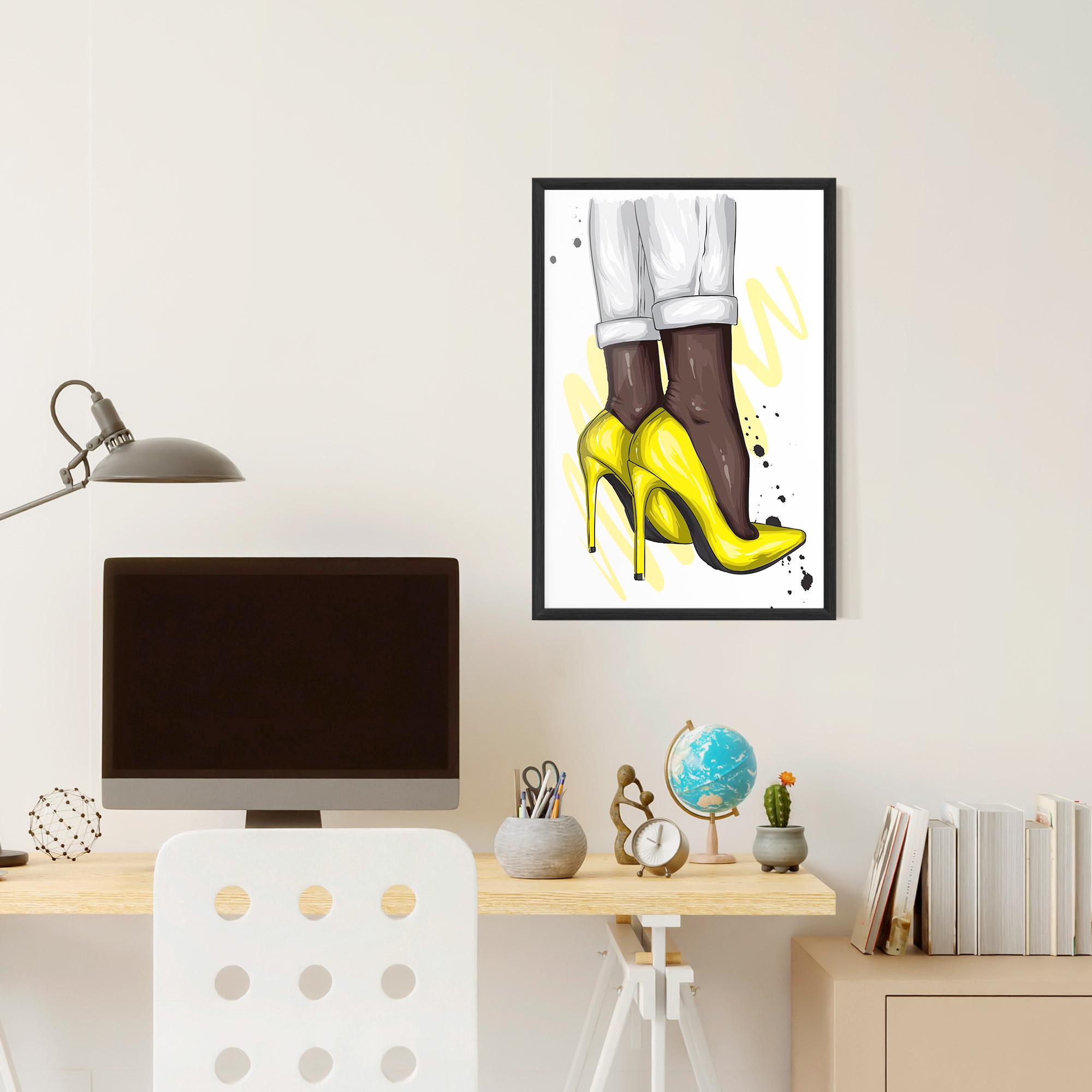 Gerahmte Poster Yellow Shoes mockup 6