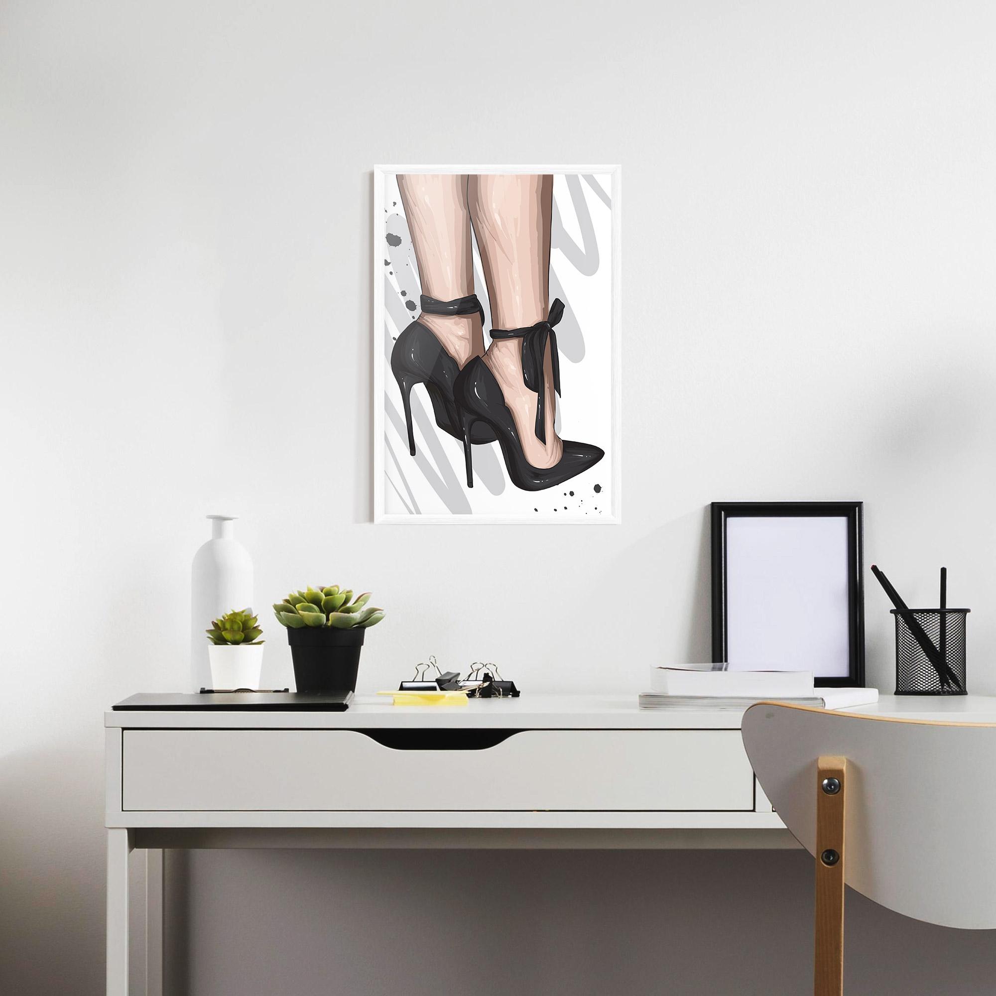 Gerahmte Poster Black Woman Shoes mockup 7